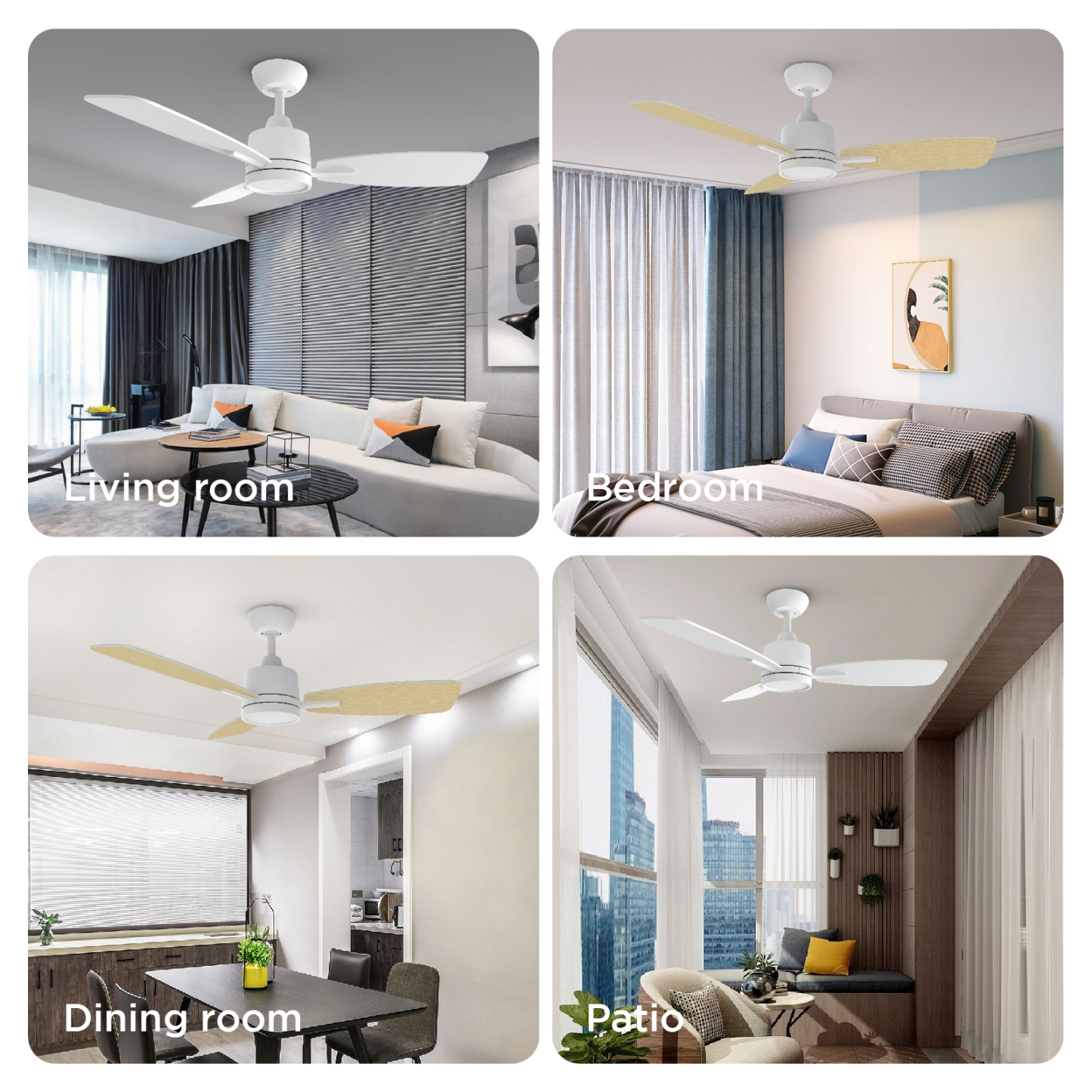 42 Inch Remote Control Ceiling Fan with LED Light