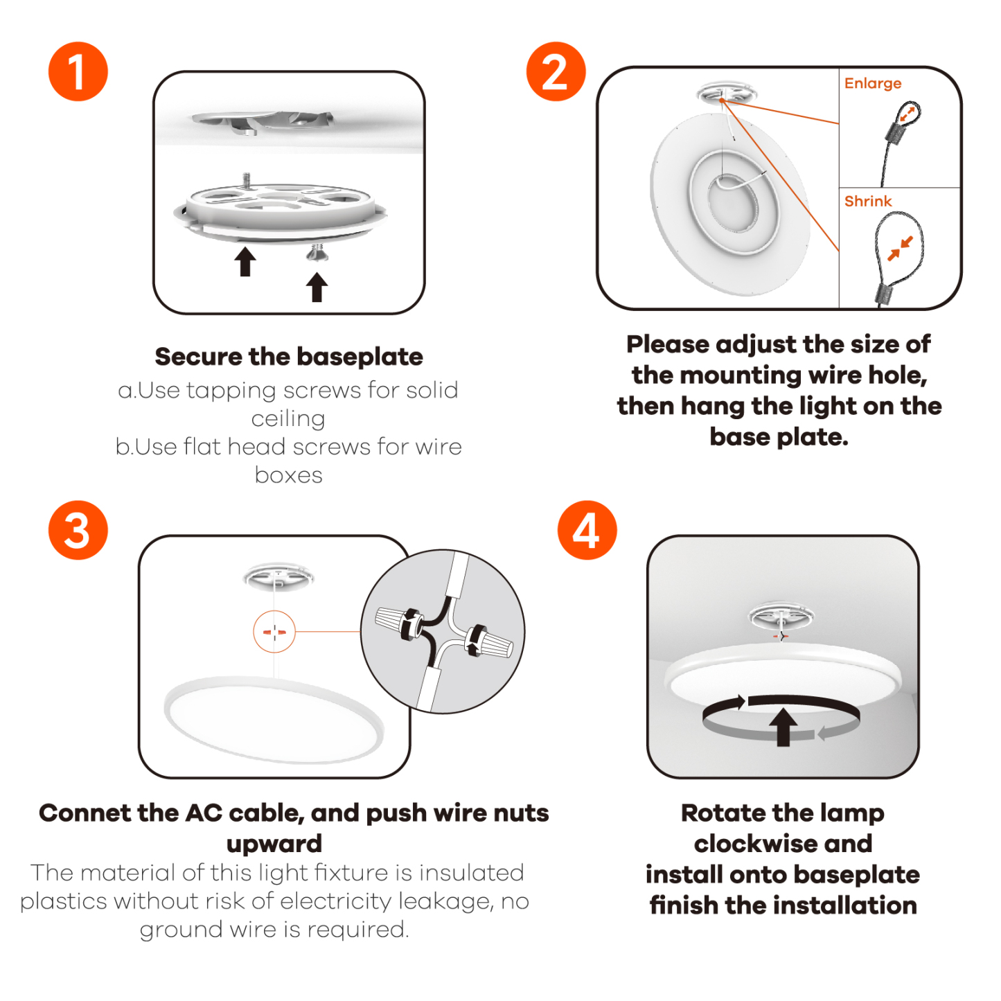 J1 Sereis Flush Mount Ceiling Light Fixture with Remote Control, Nightlight Warm 3000K, Hardwired 12inch 28W Round, 3000K-6500K Light Color Changeable, Brightness Adjustable