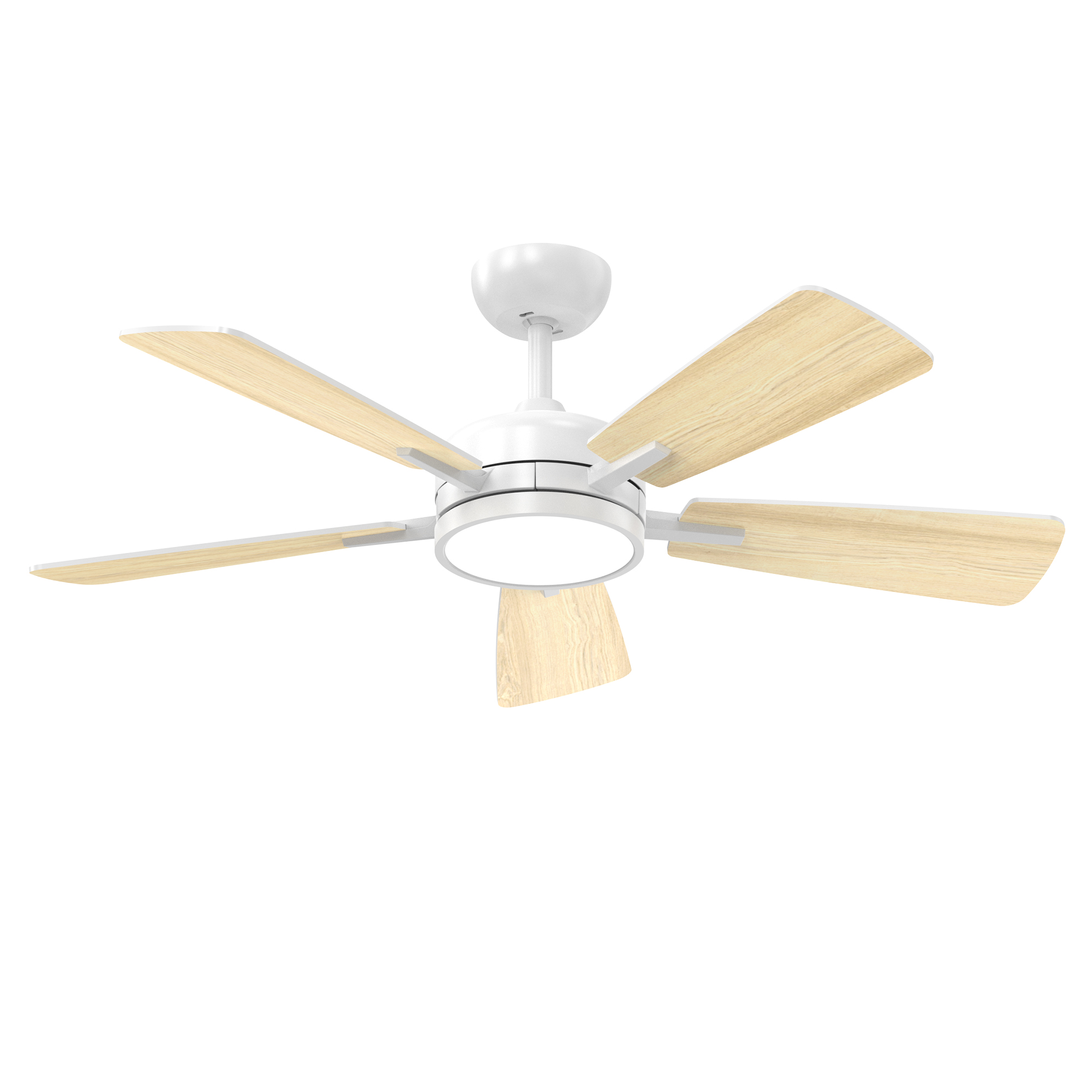 46 Inch Ceiling Fan with Light, Large Air Volume Ceiling Fan with Night Light, Ultra Quiet Reversible DC Motor Dimmable with Remote （White） Visit the ocioc Store