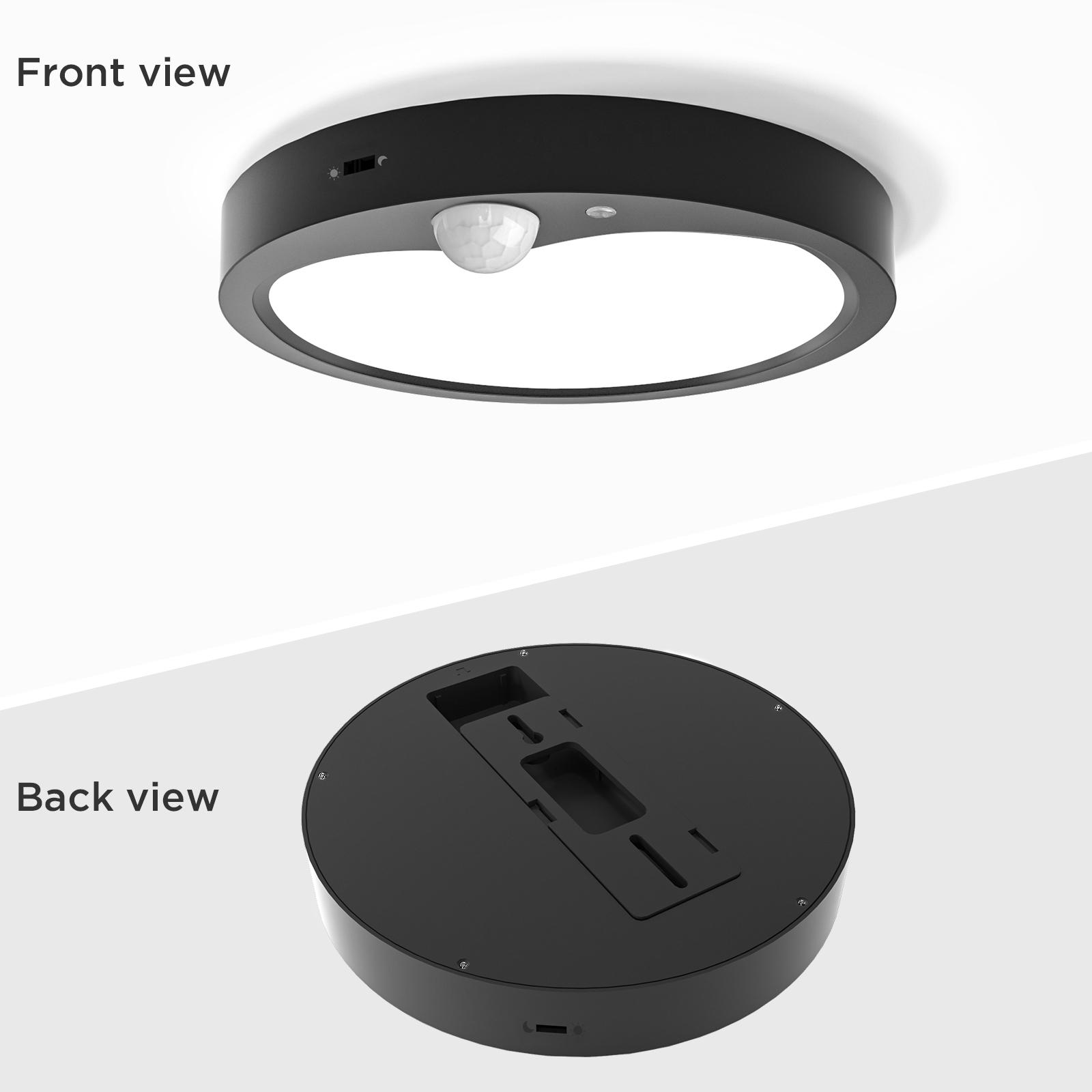  Motion Sensor Indoor LED Ceiling Light, White Light, 120V Hardwired 