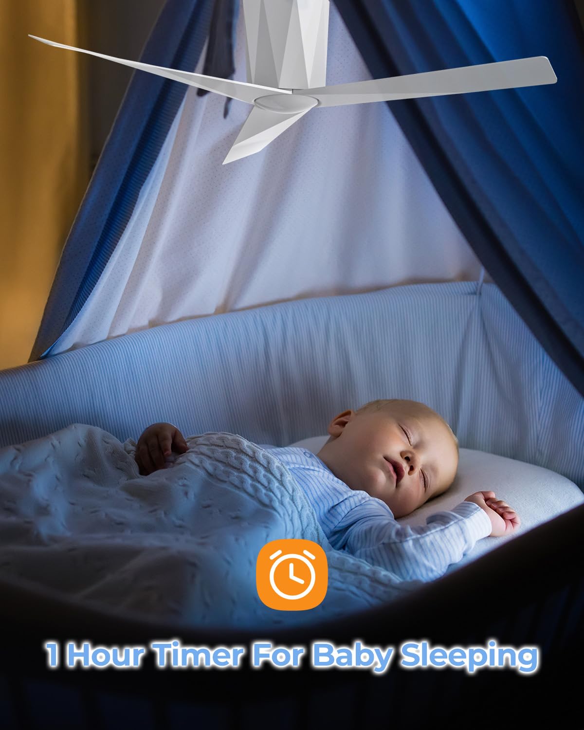   52 Inch White Flush Mount Ceiling Fans with Led Dimmable 3 CCT Lights and Remote Control Modern Low Profile Ceiling Fan, Easy Installation, Whisper Quiet DC Motor, Bedroom Home Living Room 