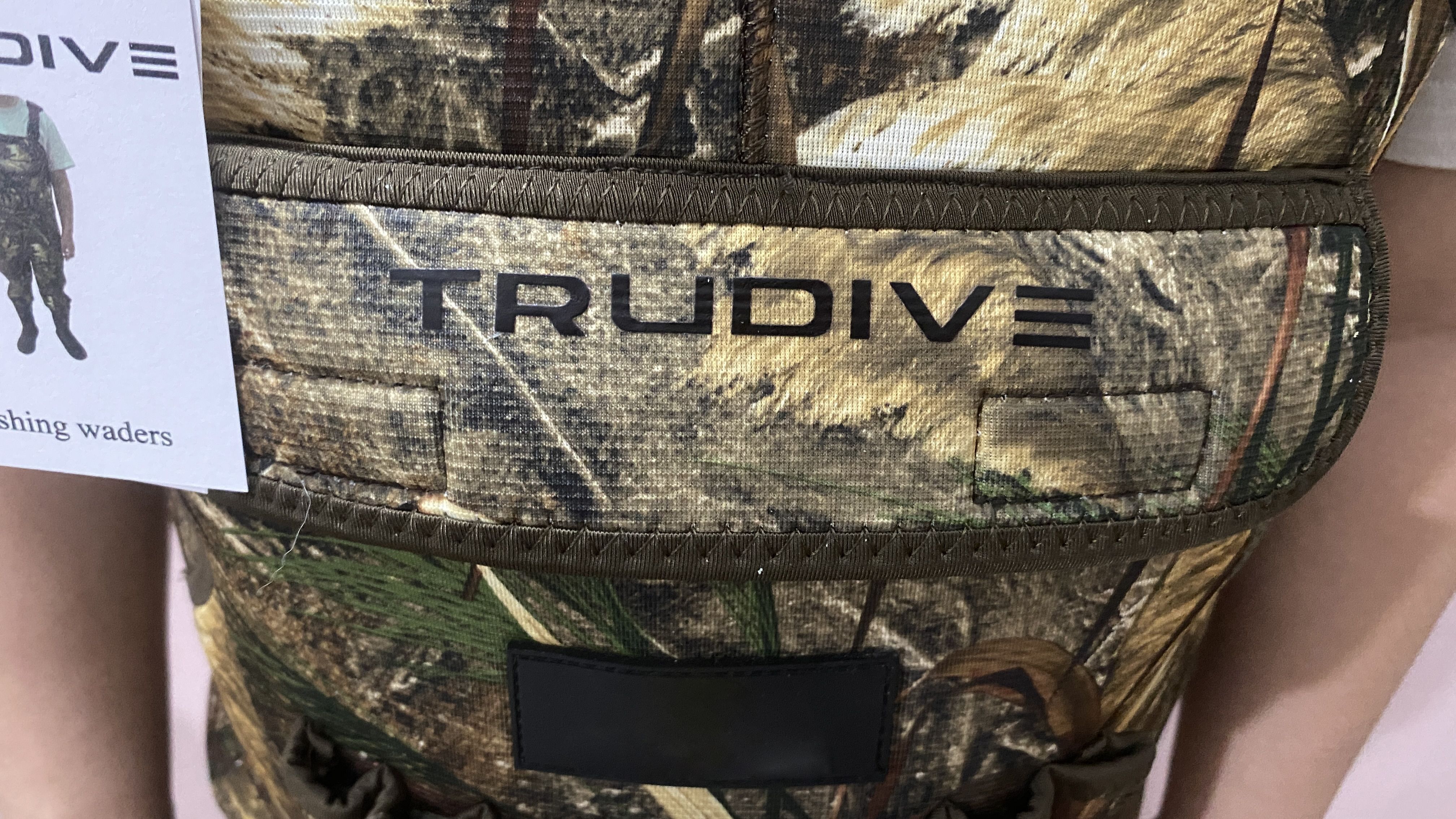 TRUDIVE Fishing Waders, 4.5MM Neoprene 90% with 10% Polyester Insulation, Bootfoot Style, US Size 9, Tree Camo, High Waterproof, Flexible & Portable, Anti-Slip Sole, Thickened Fabric