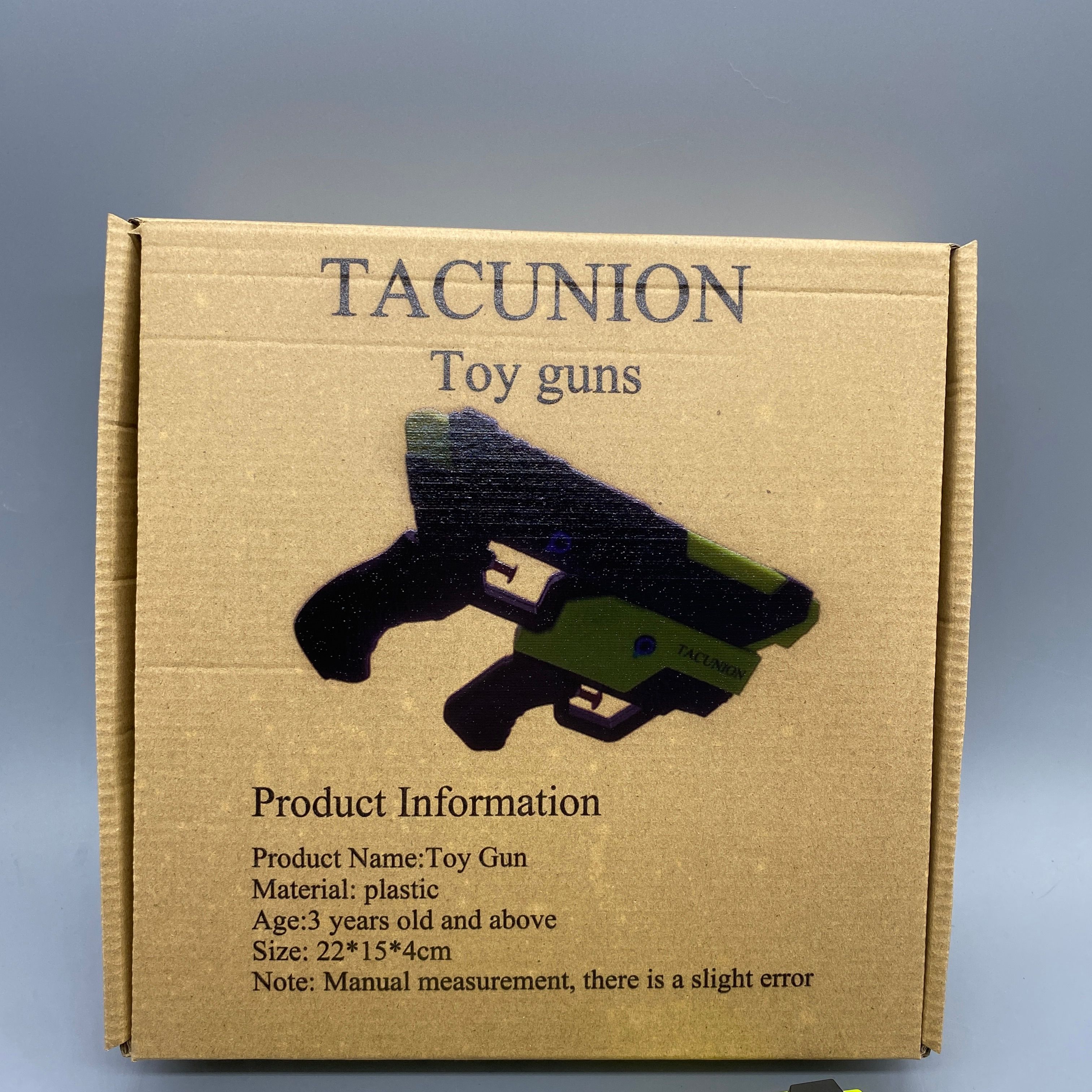 TACUNION Toy Guns , Plastic Handheld Pistols, 2-in-1 Combos, Safe and Fun for Ages 3+, 22x15x4cm