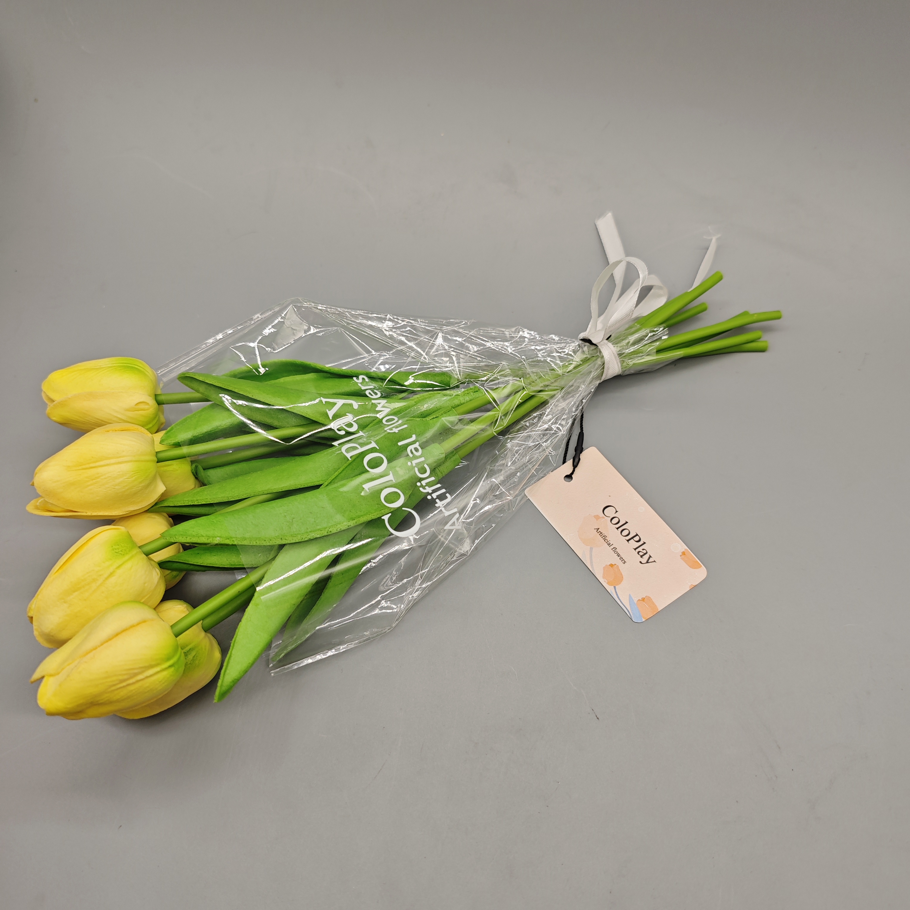 ColoPlay Artificial Tulip Flowers - Realistic Plastic, 33x3.5x3.5 cm, Perfect for Home Decor, Long-Lasting, Easy Maintenance