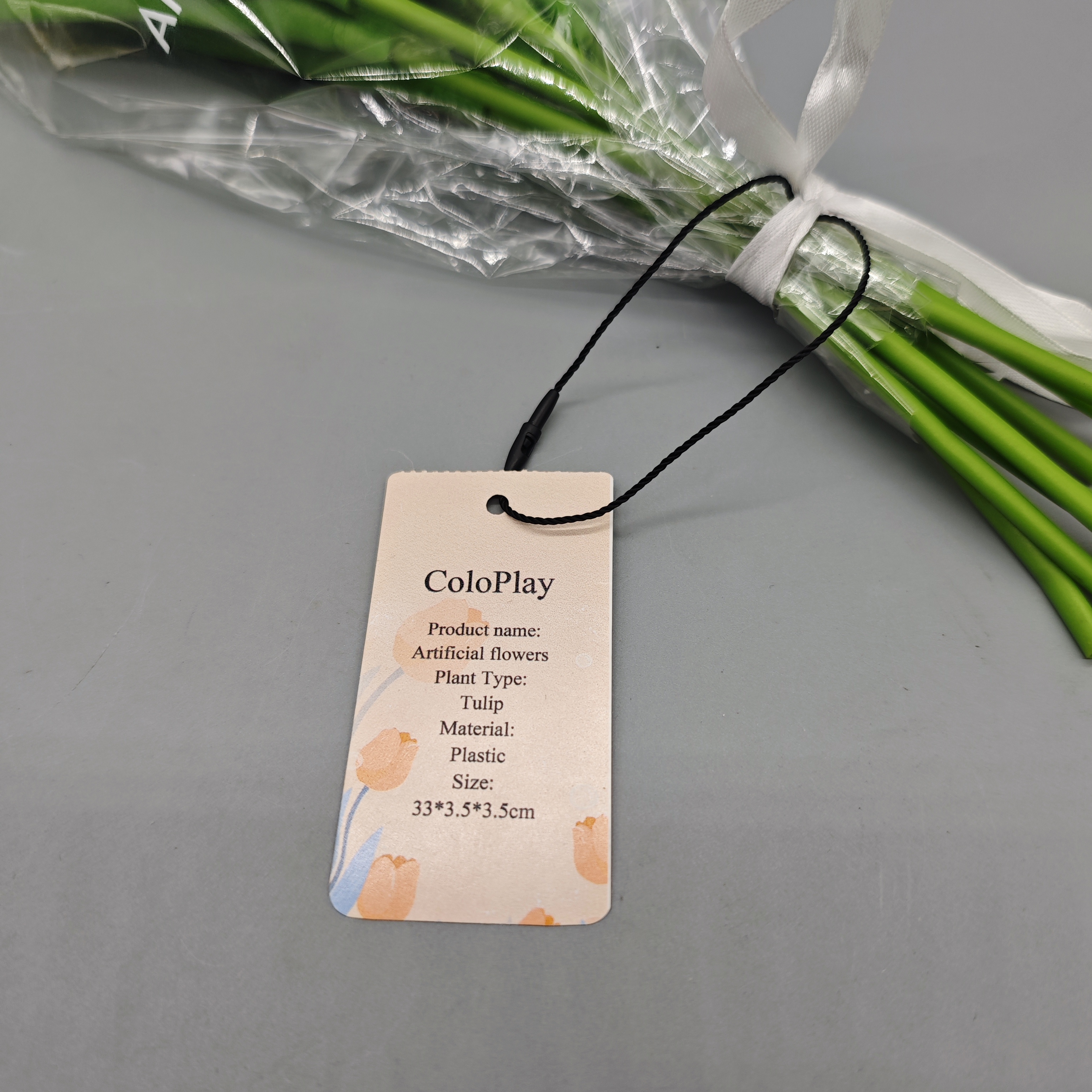 ColoPlay Artificial Tulip Flowers - Realistic Plastic, 33x3.5x3.5 cm, Perfect for Home Decor, Long-Lasting, Easy Maintenance