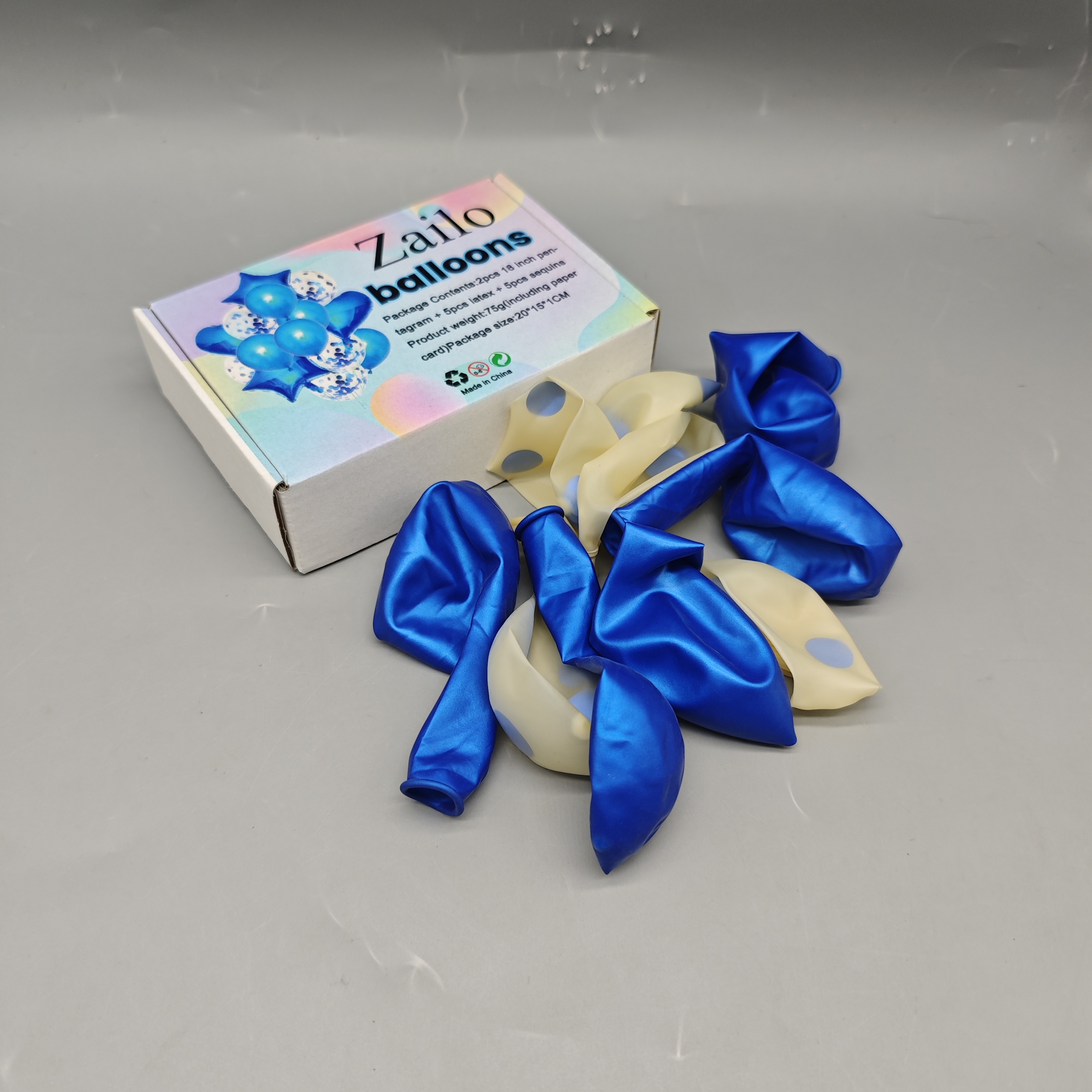 Zailo Balloons Set with 2pcs 18-Inch Foil Pens + 5pcs Latex + 5pcs Confetti Balloons, 75g Party Decoration Pack, 20×15×1cm Packaging for Birthday, Graduation, Celebration