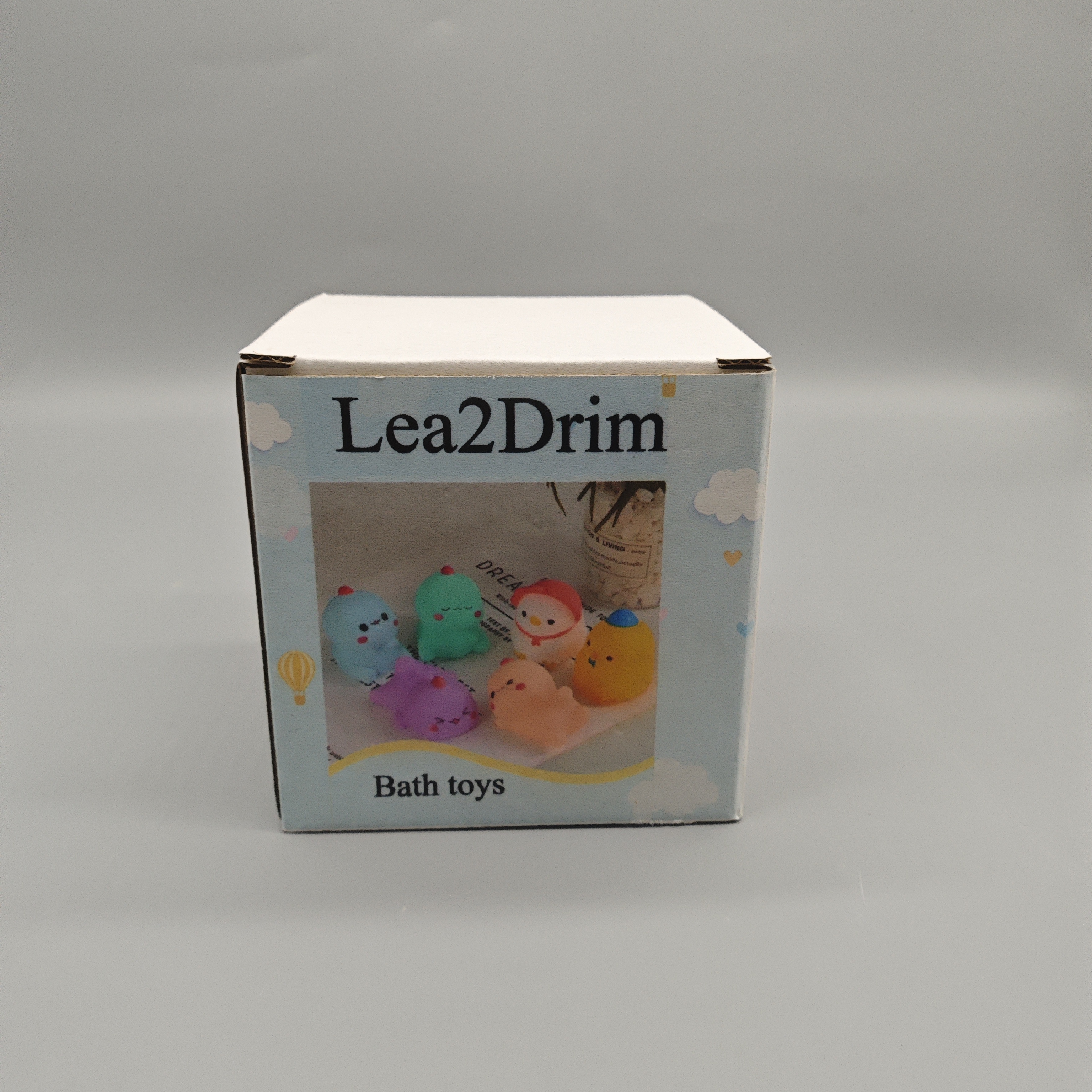 Lea2Drim Bath Toys for Babies, 5–7cm Soft Rubber Animal & Dinosaur Shapes, Squeaky & Colorful Sensory Toys, BPA-Free for 0–3 Year Olds, Mixed Set