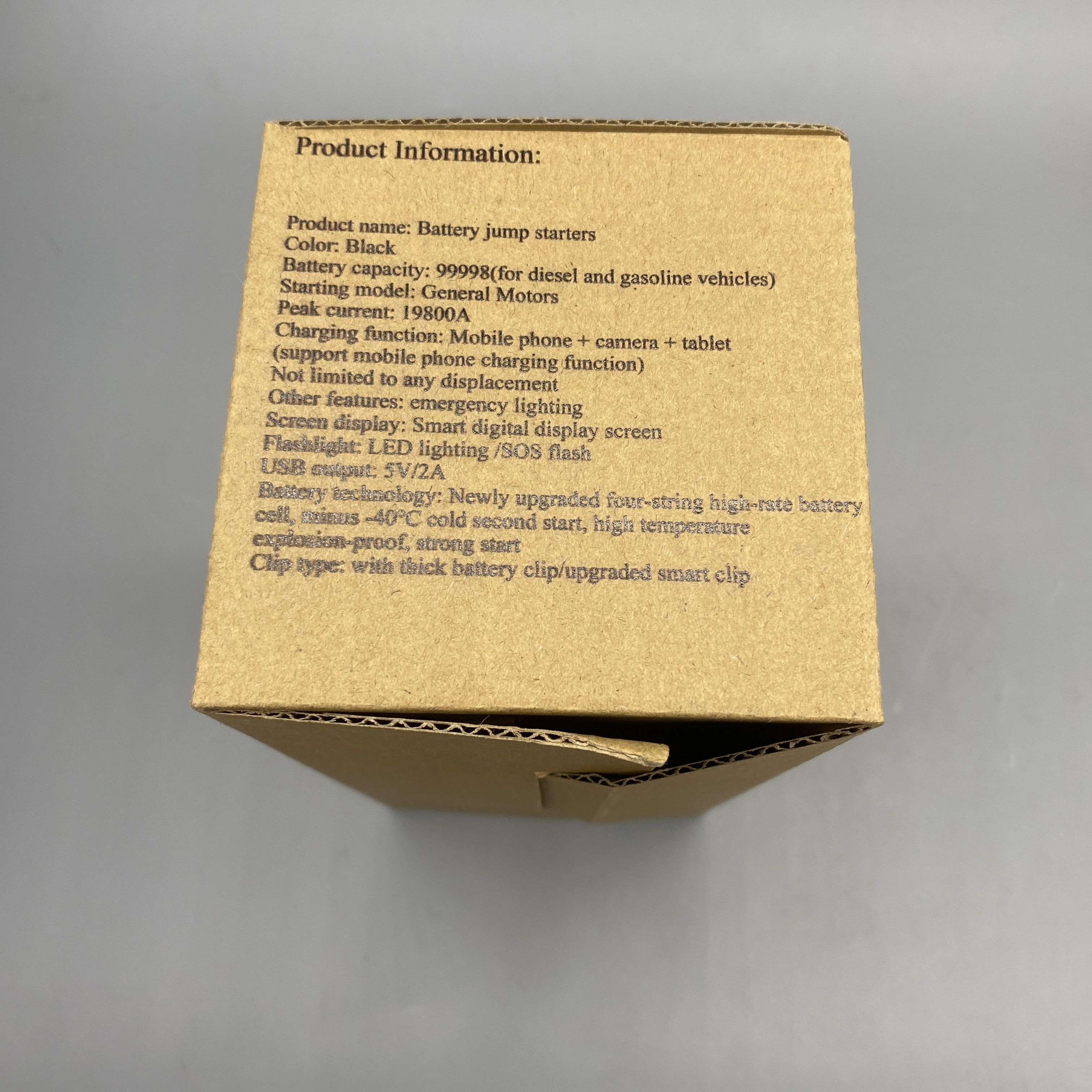 PowQ Battery Jump Starter - Smart Protection, Voltage Regulator, Temperature & Current Protection, Anti-Magnetic, Overcharge Protection, Polymer Physical Electricity