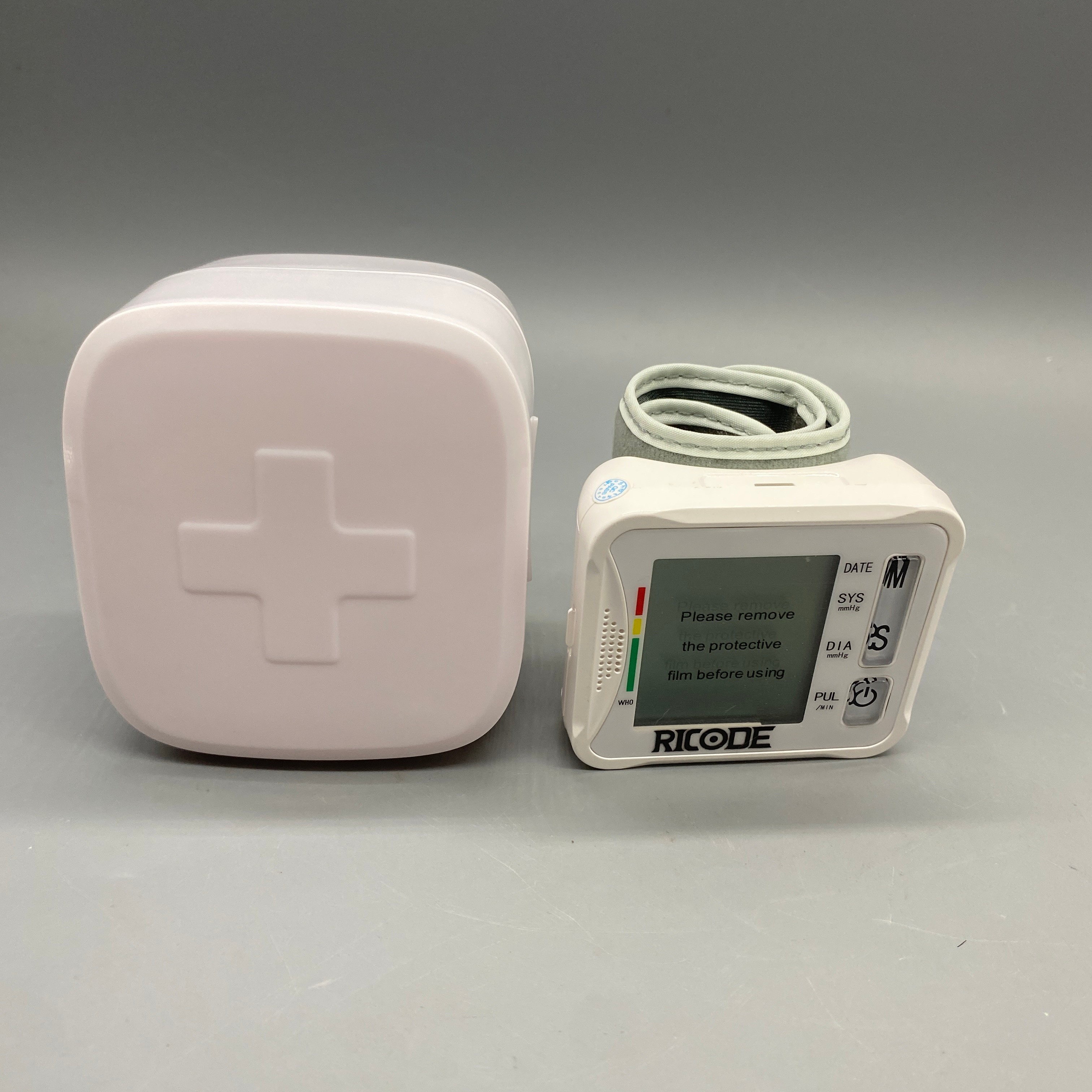 RICODE Blood pressure measuring apparatus -User Memory (99 Sets Each), 13.5-19.5 cm Wrist Circumference, LCD Display, Accurate Oscillometric Measurements, Battery Operated