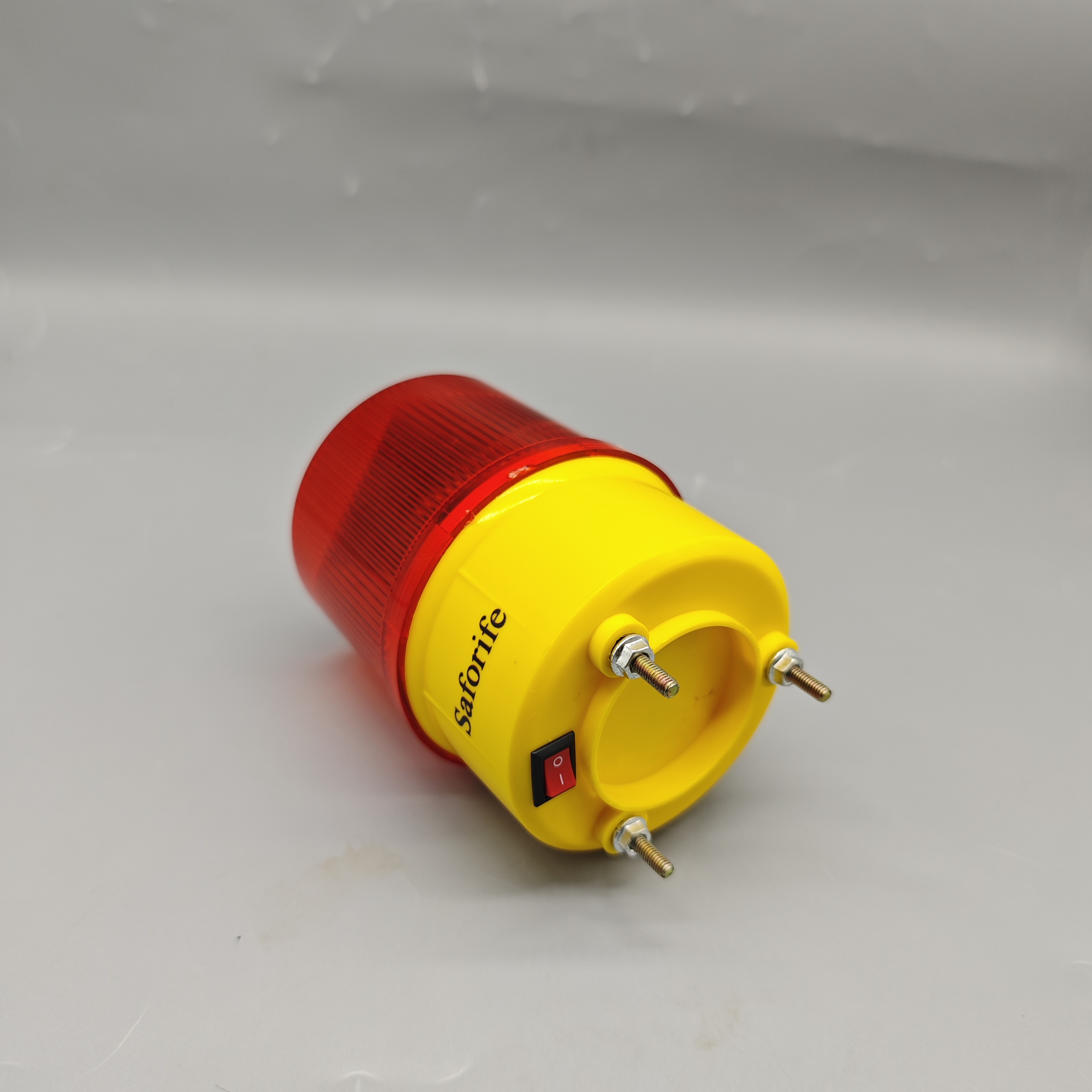 Saforife Burglar Alarm Red Solar Charging Siren Light DC12V/24V AC110V 2-3W 50/60Hz ABS PC Body 40H Long Battery