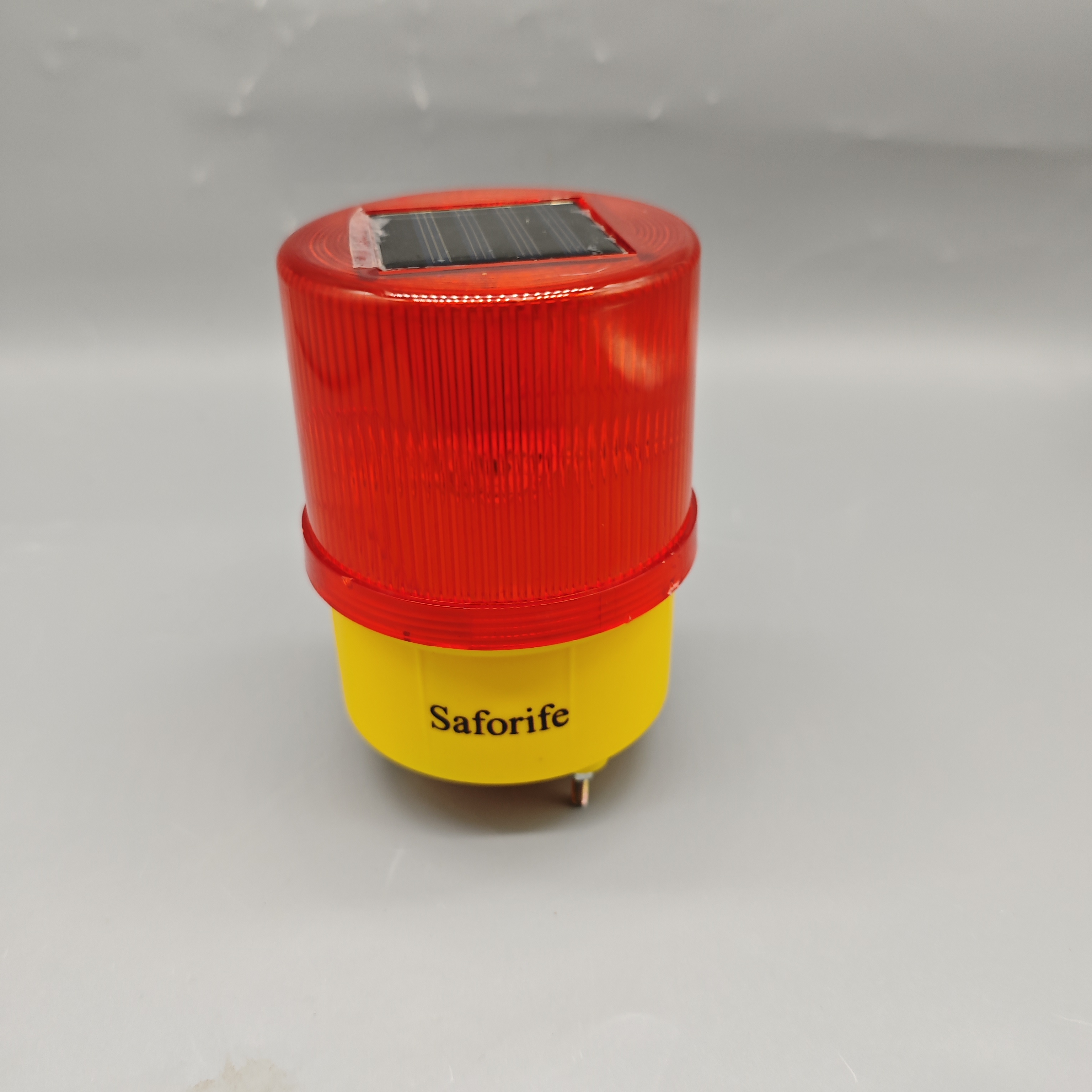 Saforife Burglar Alarm Red Solar Charging Siren Light DC12V/24V AC110V 2-3W 50/60Hz ABS PC Body 40H Long Battery