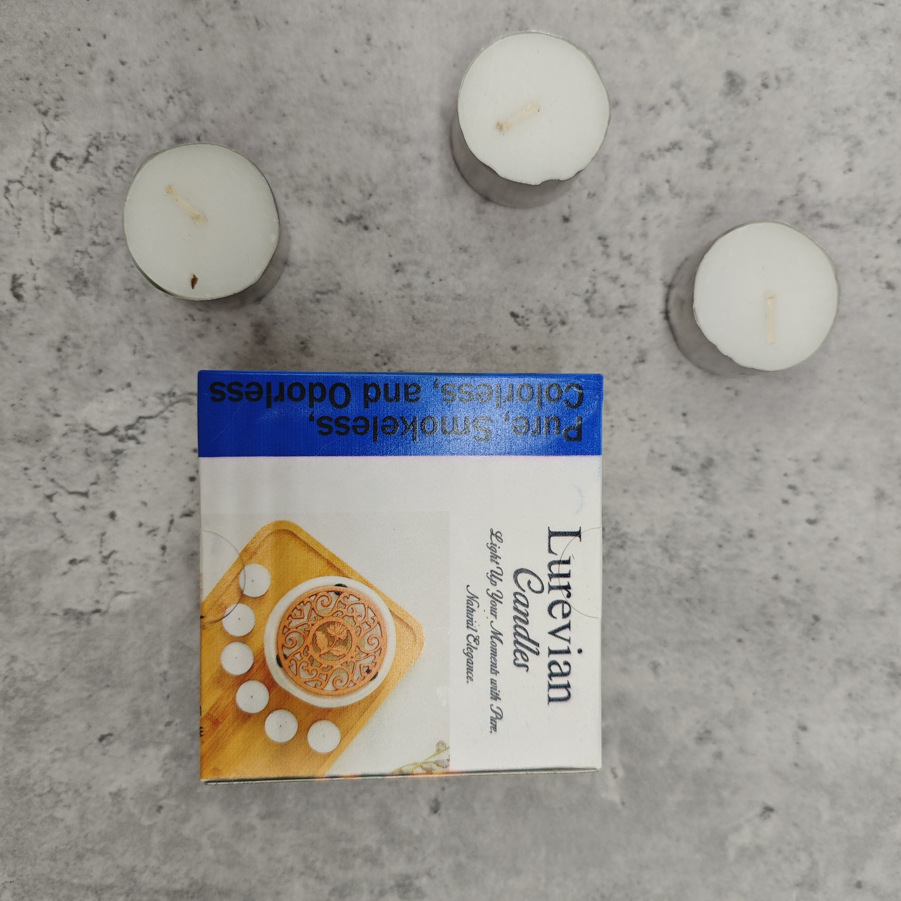 Lurevian Candles – 8 Pack Natural Ghee Tealights, 38×24mm, Long-Lasting 8 Hour Burn, Clean & Eco-Friendly, Perfect for Meditation, Yoga, and Home Décor