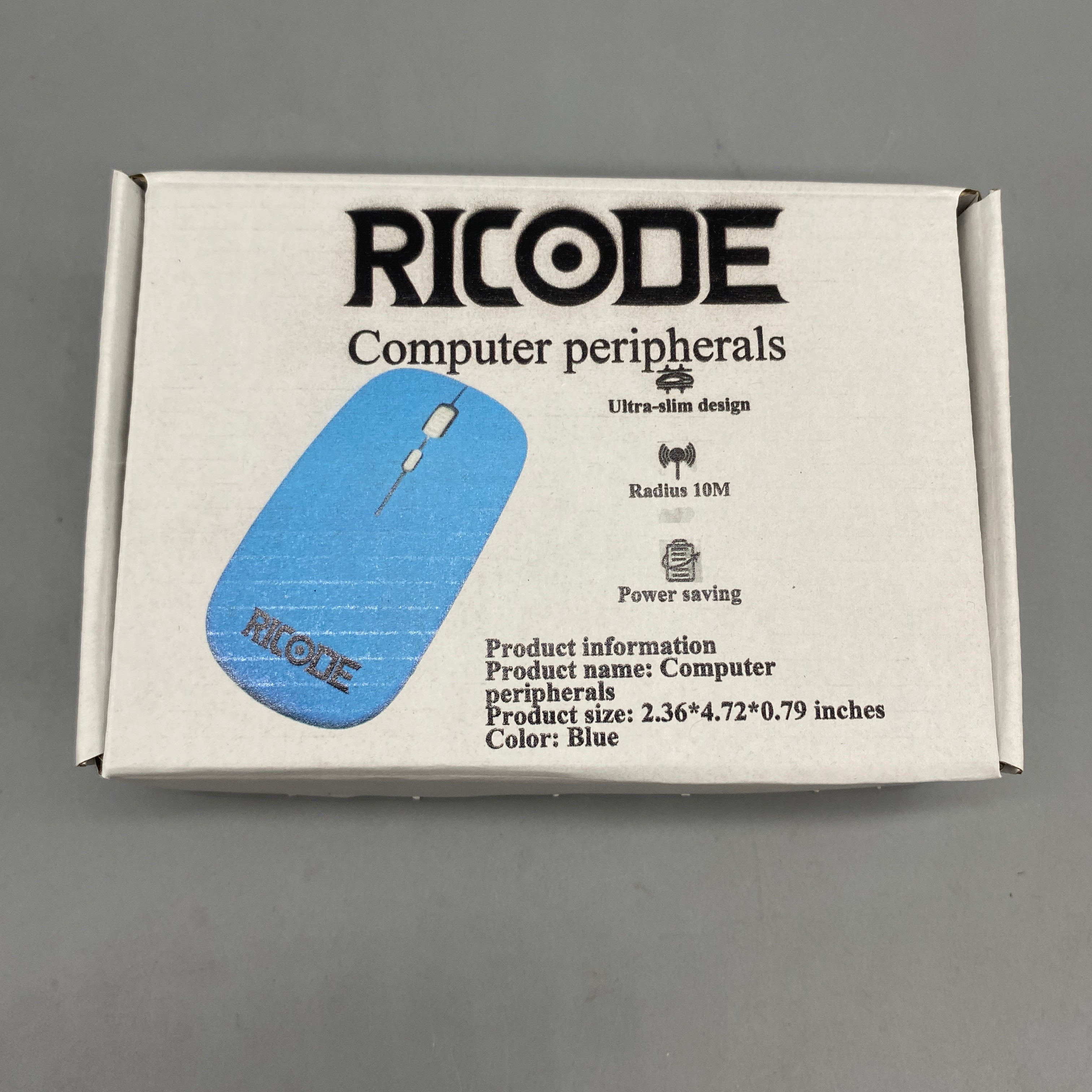 RICODE Computer peripherals – 2.36×4.72×0.79 Inch, Energy-Saving, 10m Range, Portable Computer Peripheral, Blue