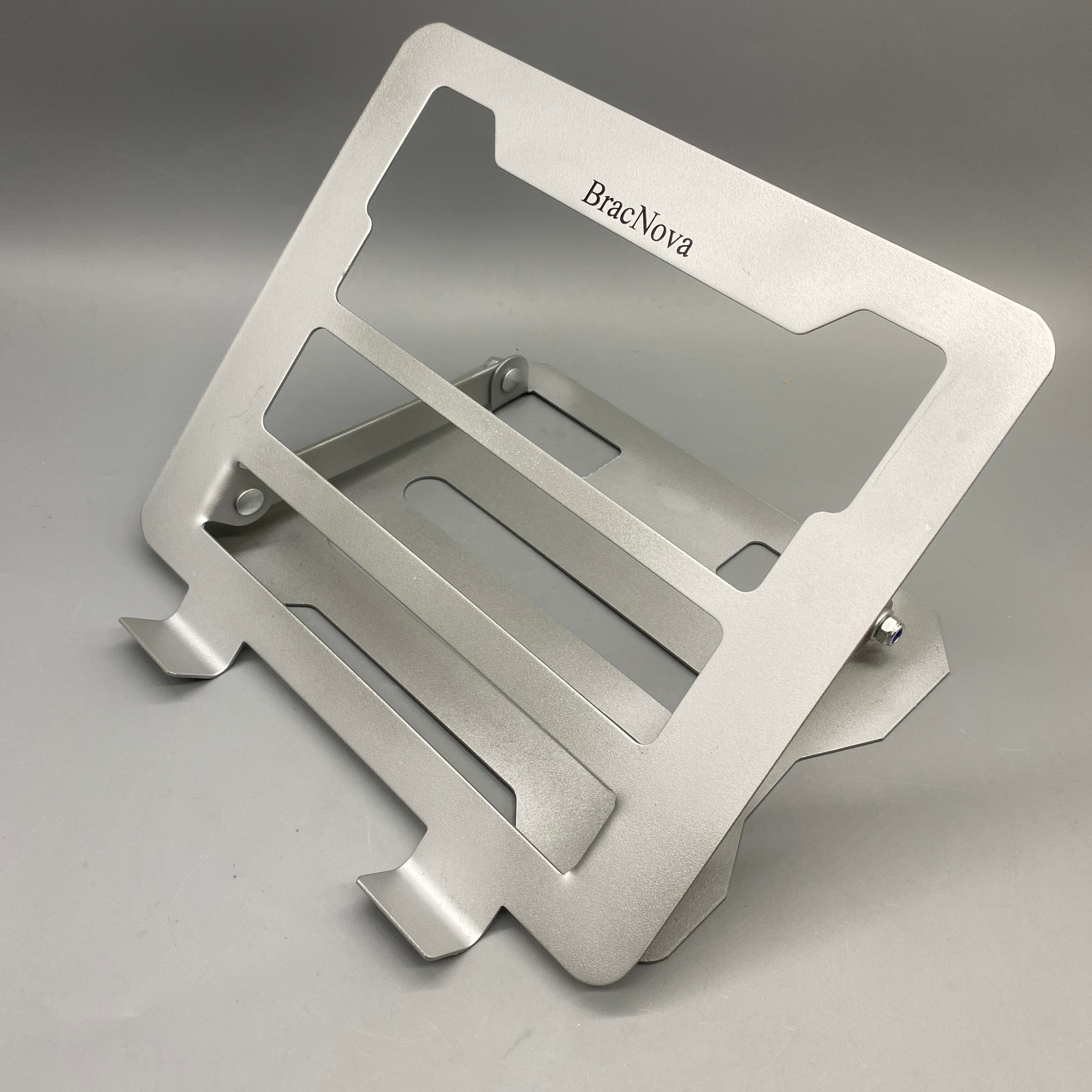 BracNova Computer stands specially designed for holding a computer, printer and computer peripherals, Printer, and Peripherals - Steel Material, 25x21.5x16.5cm, Max Load 10kg, Black/Silver