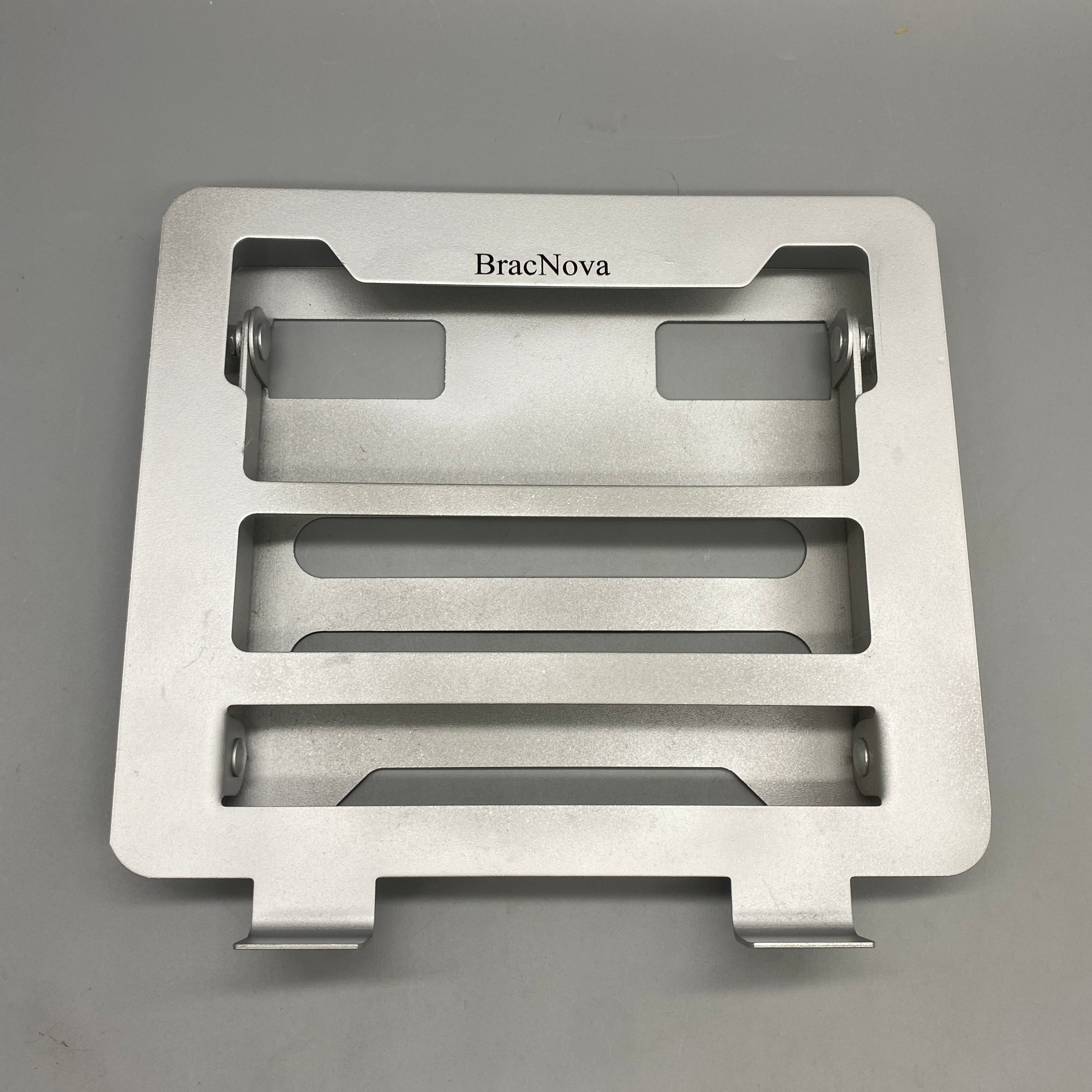 BracNova Computer stands specially designed for holding a computer, printer and computer peripherals, Printer, and Peripherals - Steel Material, 25x21.5x16.5cm, Max Load 10kg, Black/Silver