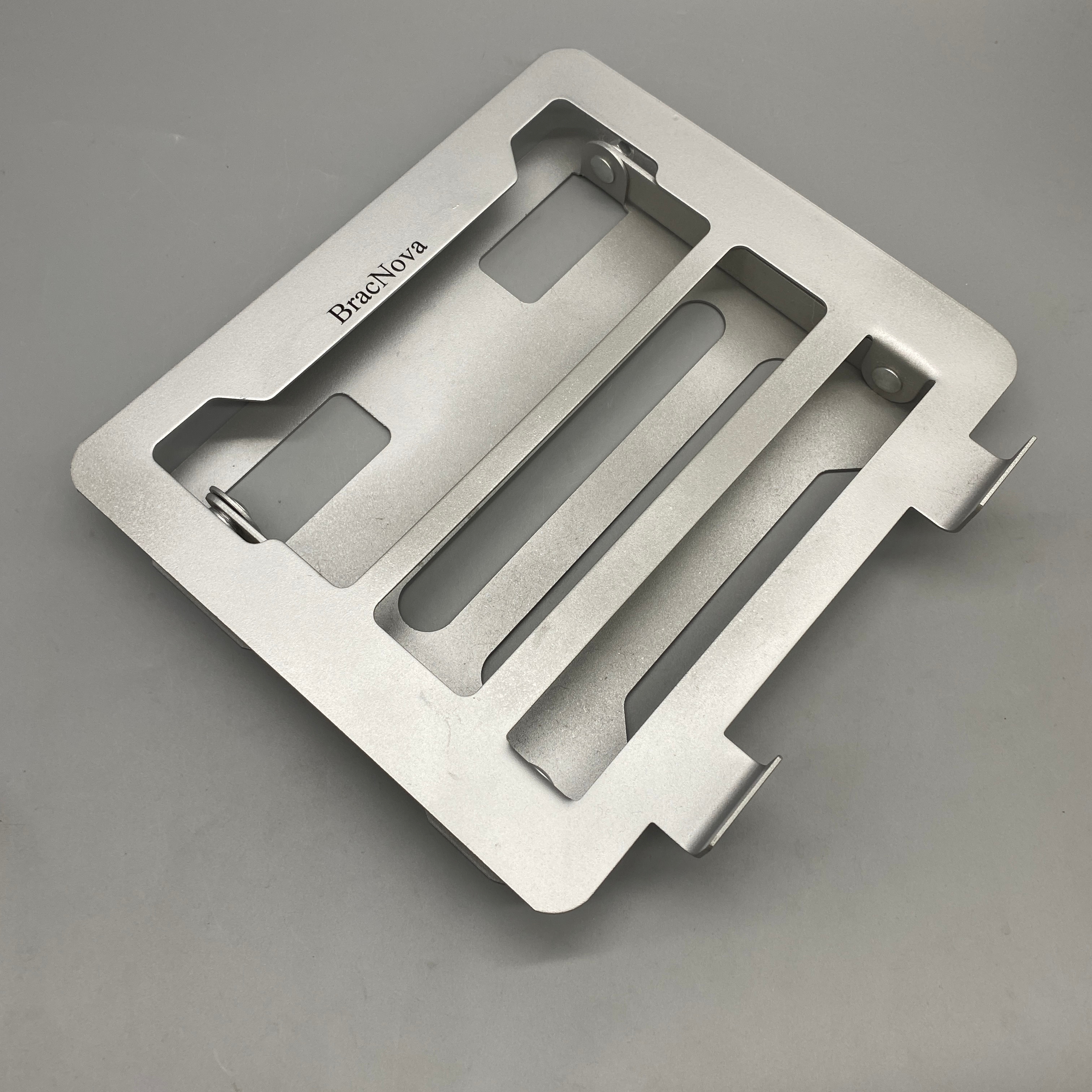 BracNova Computer stands specially designed for holding a computer, printer and computer peripherals, Printer, and Peripherals - Steel Material, 25x21.5x16.5cm, Max Load 10kg, Black/Silver