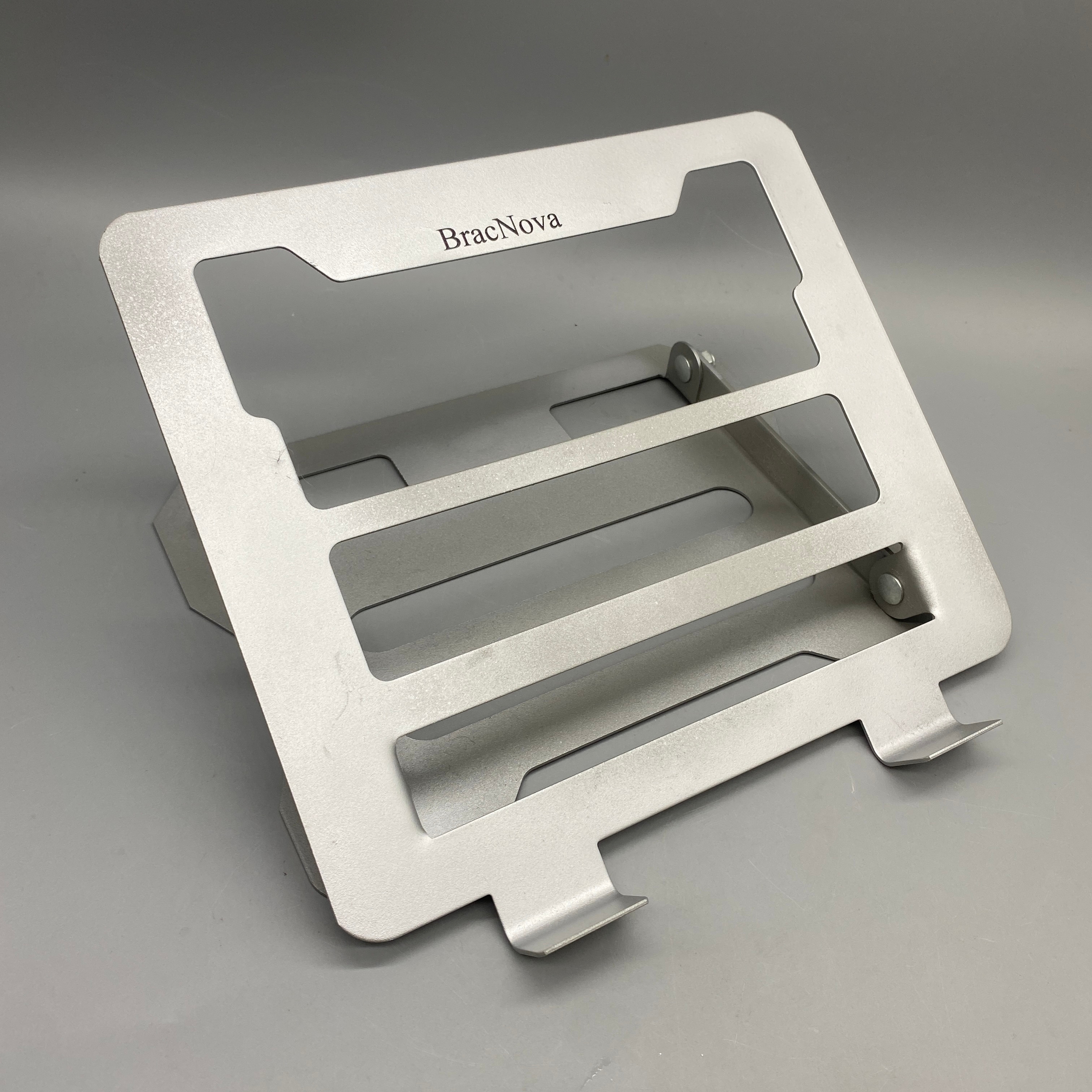 BracNova Computer stands specially designed for holding a computer, printer and computer peripherals, Printer, and Peripherals - Steel Material, 25x21.5x16.5cm, Max Load 10kg, Black/Silver