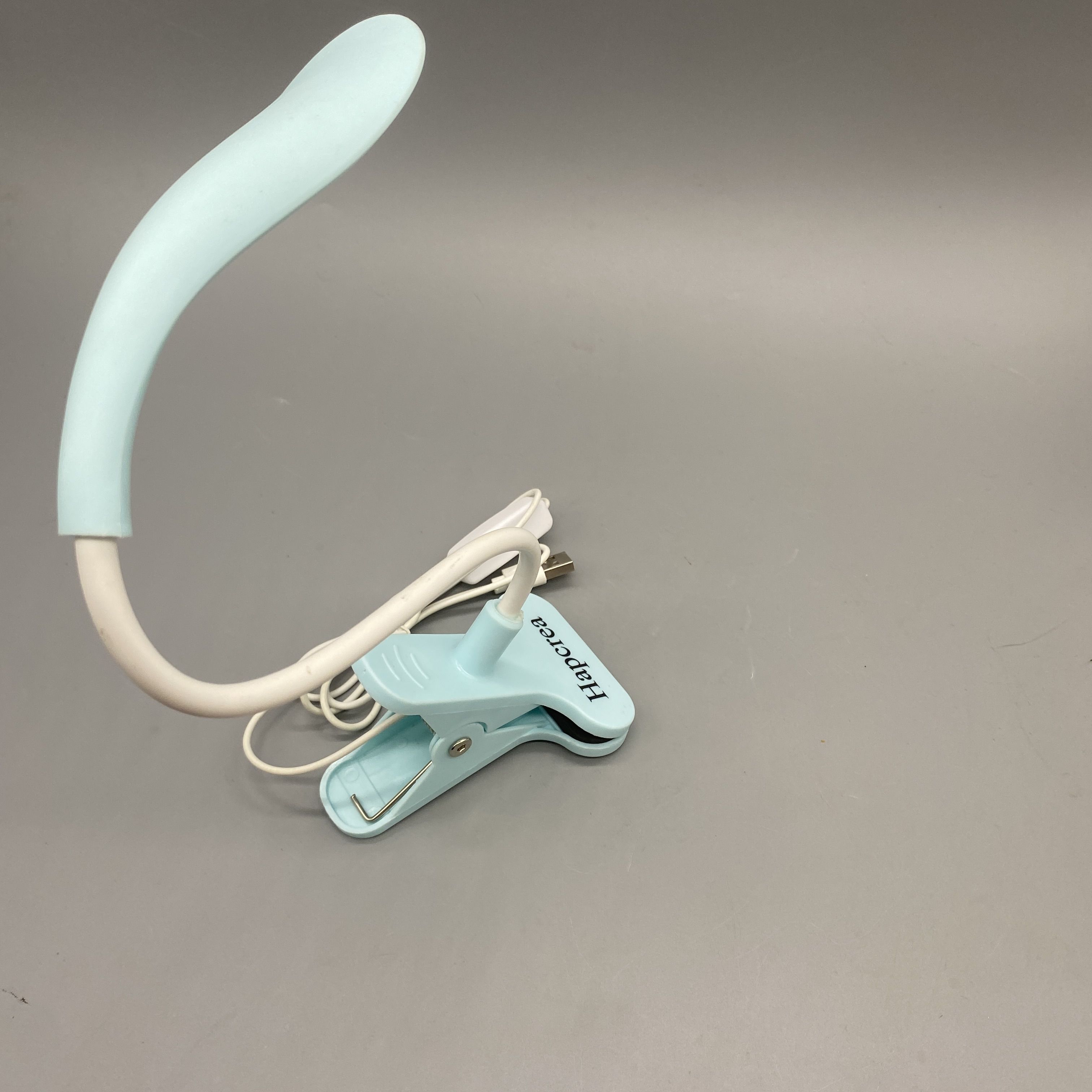 Hapcrea Desk Lamps - 10W, USB Cable 1.5m, Adjustable Color Temperature 3000K-5500K, Rechargeable 2600mAh Battery, Blue Clamp Style, Metal Aluminum + ABS