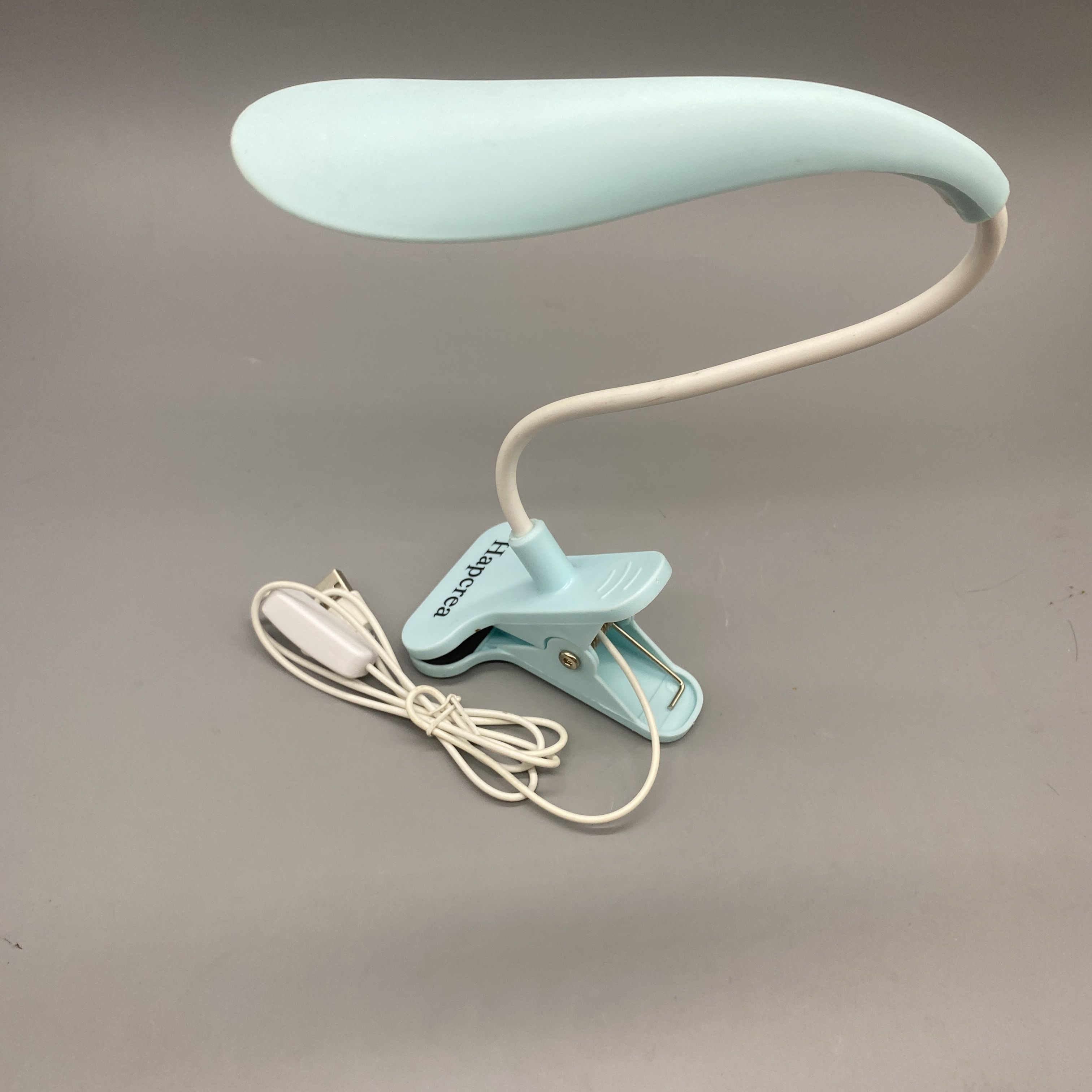 Hapcrea Desk Lamps - 10W, USB Cable 1.5m, Adjustable Color Temperature 3000K-5500K, Rechargeable 2600mAh Battery, Blue Clamp Style, Metal Aluminum + ABS