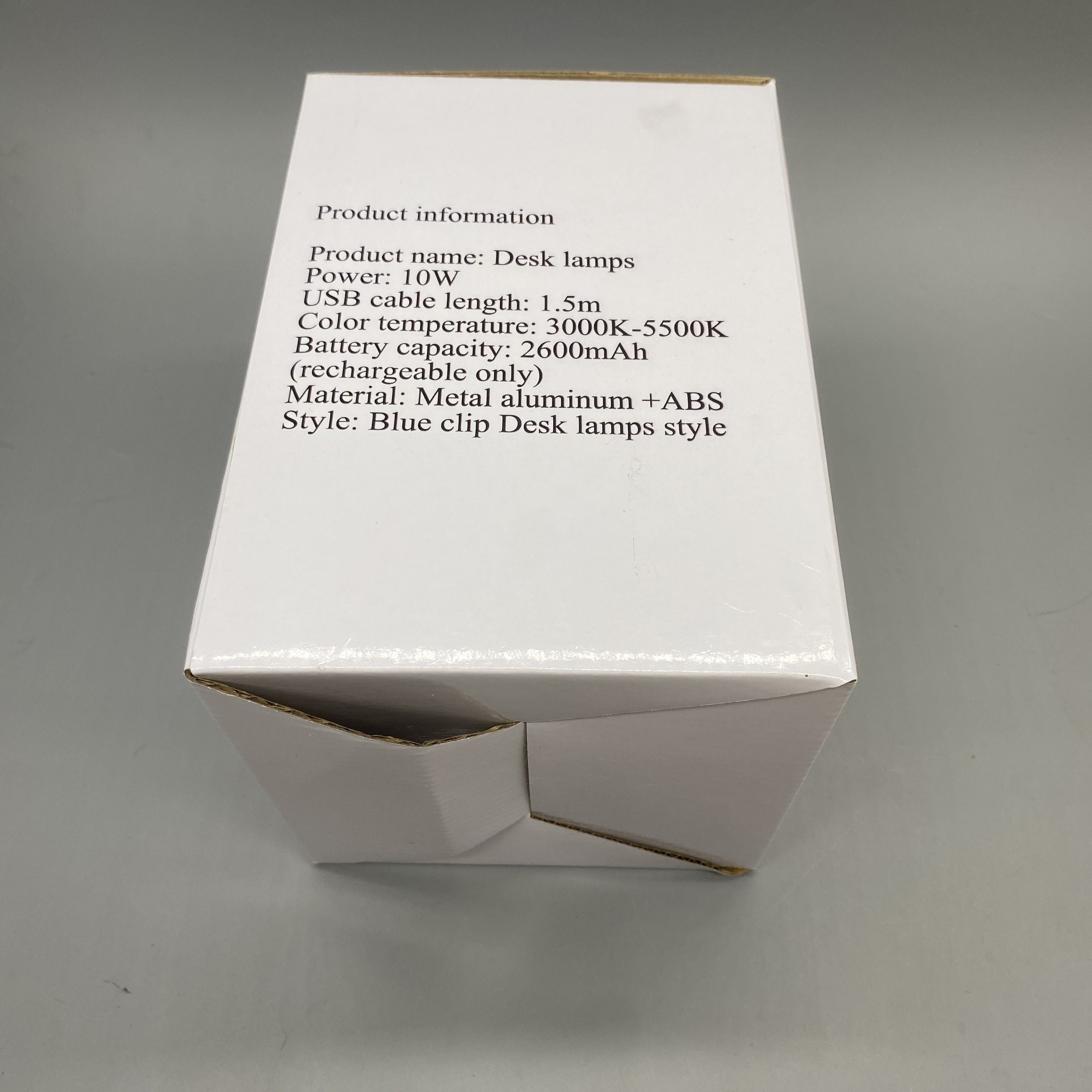 Hapcrea Desk Lamps - 10W, USB Cable 1.5m, Adjustable Color Temperature 3000K-5500K, Rechargeable 2600mAh Battery, Blue Clamp Style, Metal Aluminum + ABS