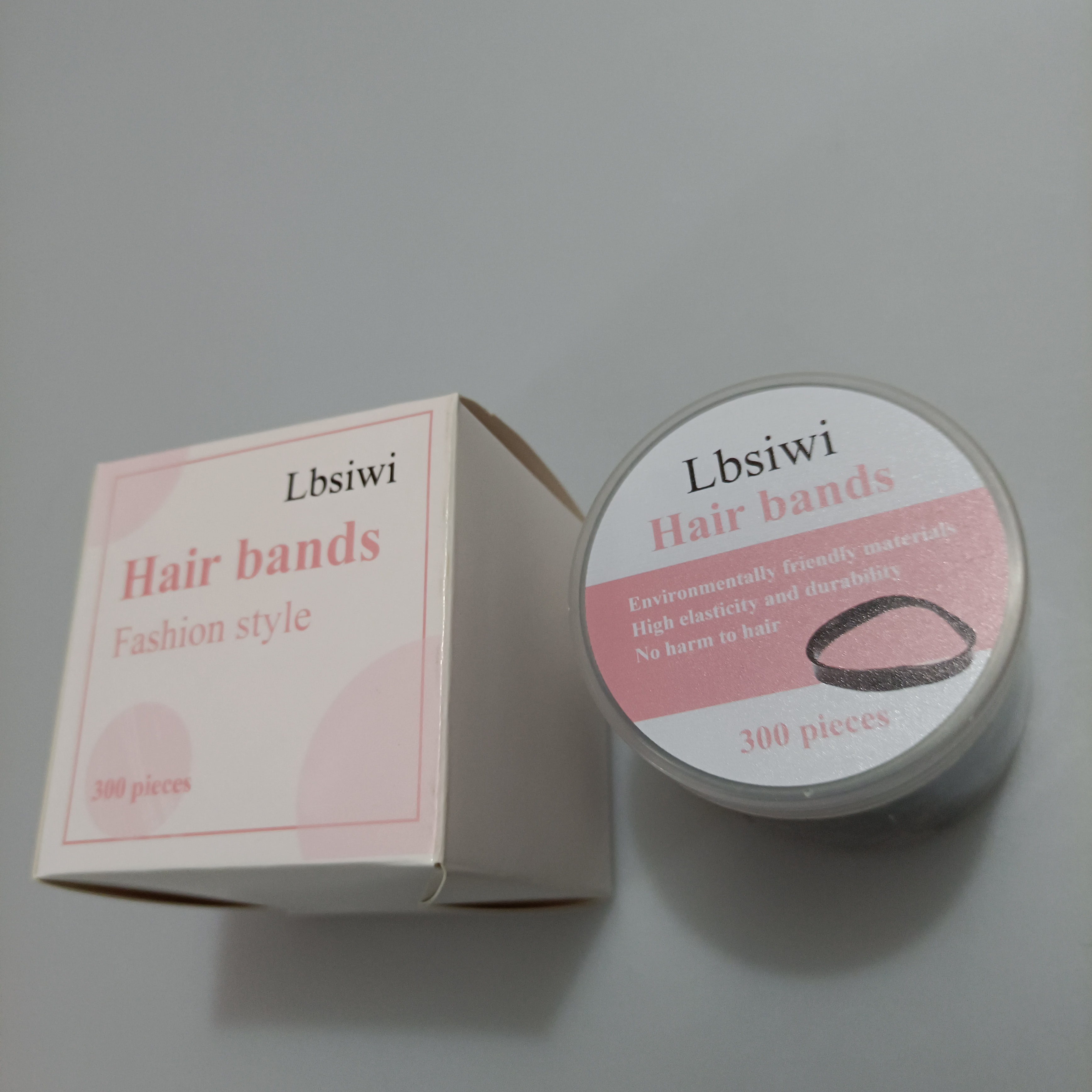Lbsiwi Hair Bands - Stylish Black Design, Stiff and Durable, 300pcs
