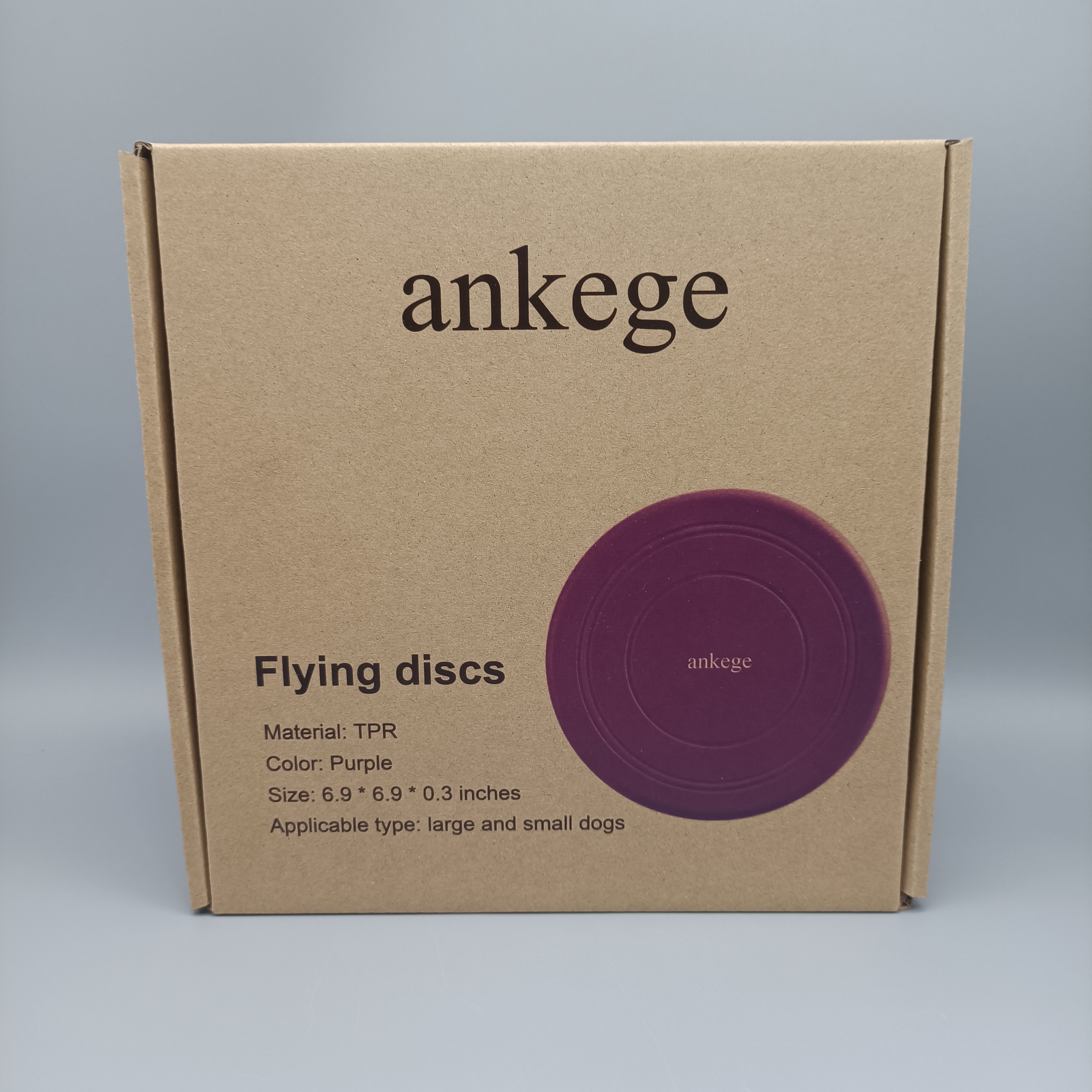 ankege Flying discs, purple, for small and large dogs (6.9*6.9*0.3 inch)