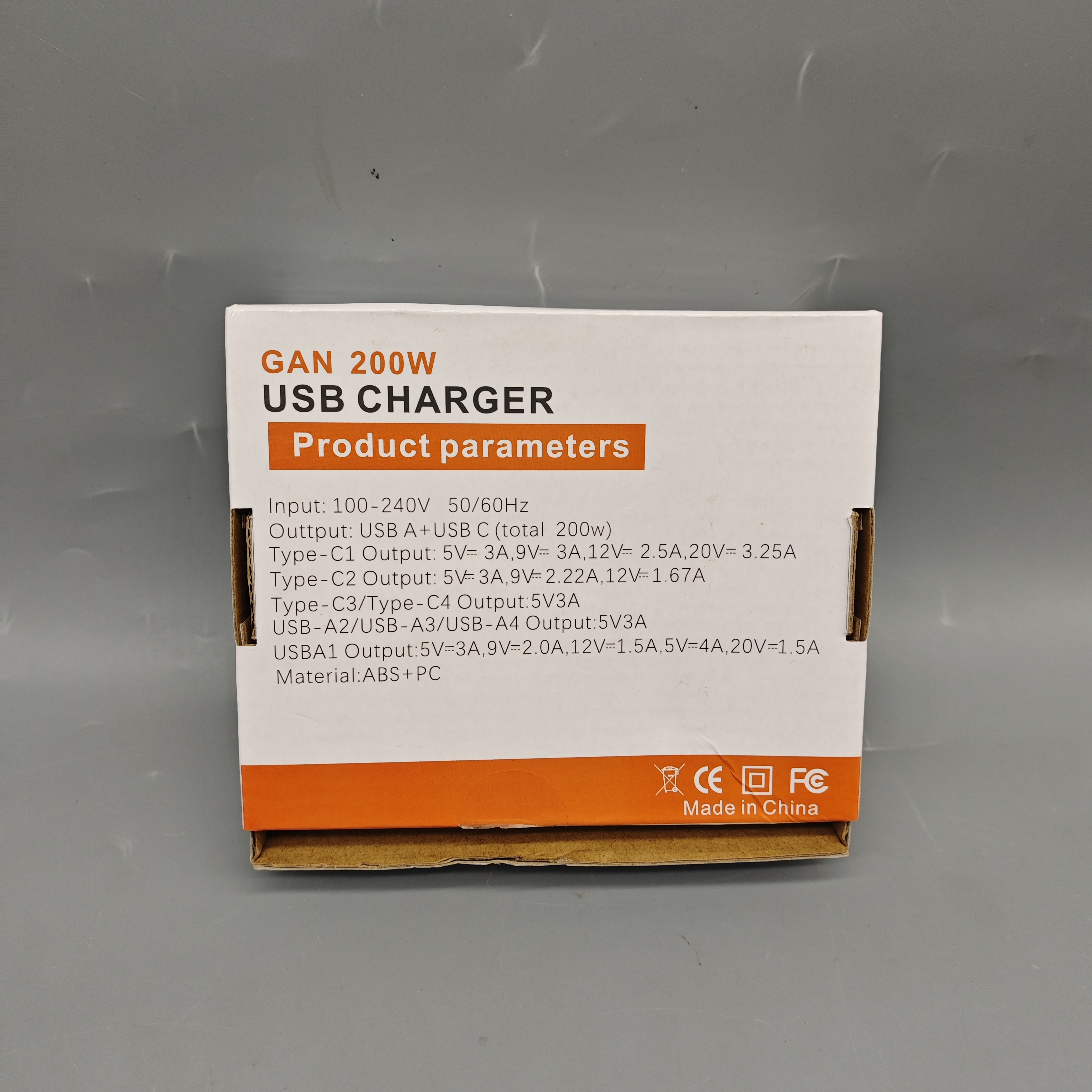 200W USB Charger with 4 USB-C and 4 USB-A Ports, Universal Fast Charging Station, 100-240V Input, ABS+PC Shell, Compatible with Phones Tablets Laptops