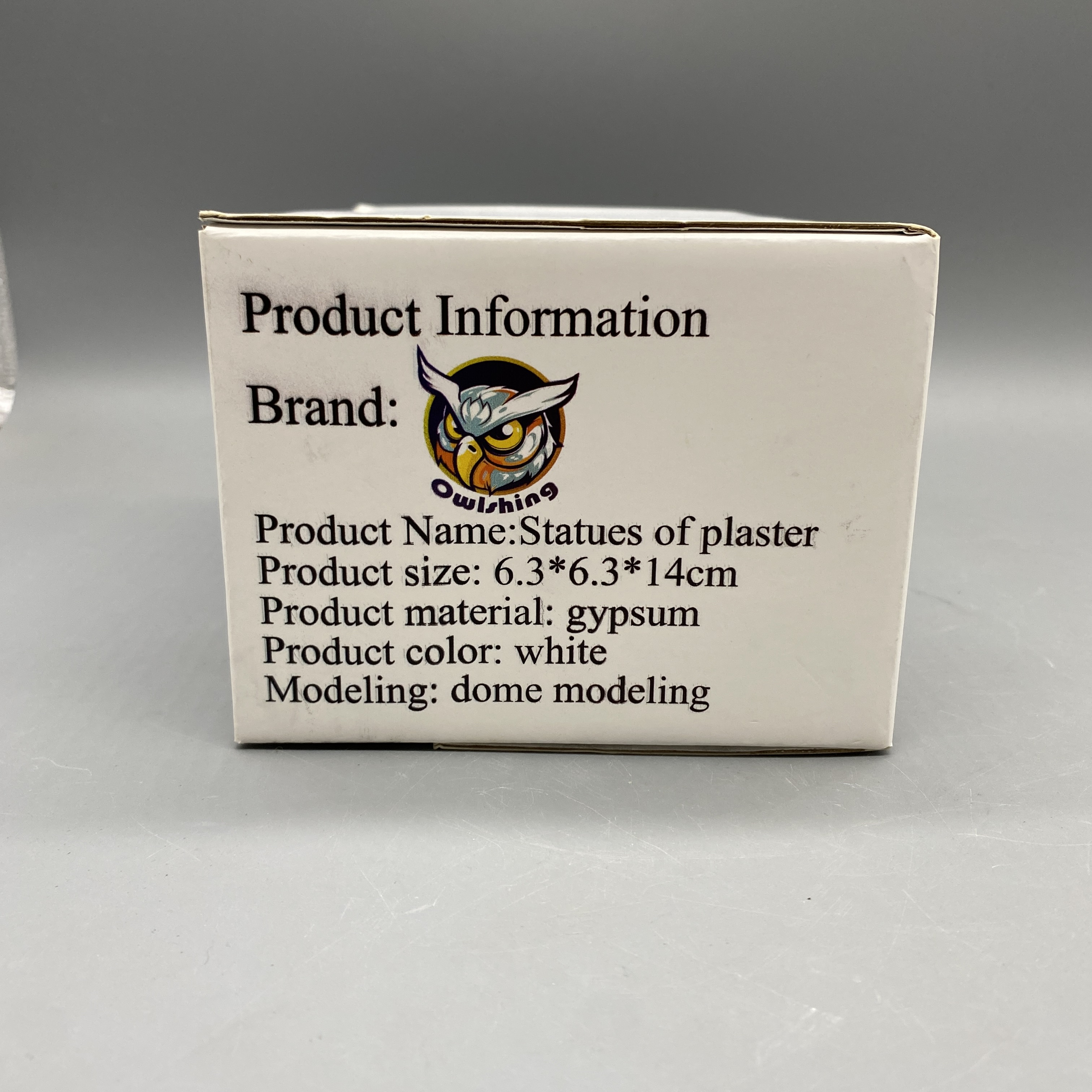 Owlshing Statues of plaster, Palace Dome Design, White Concrete, 14×6.3×6.3cm, 500g Decorative Sculpture