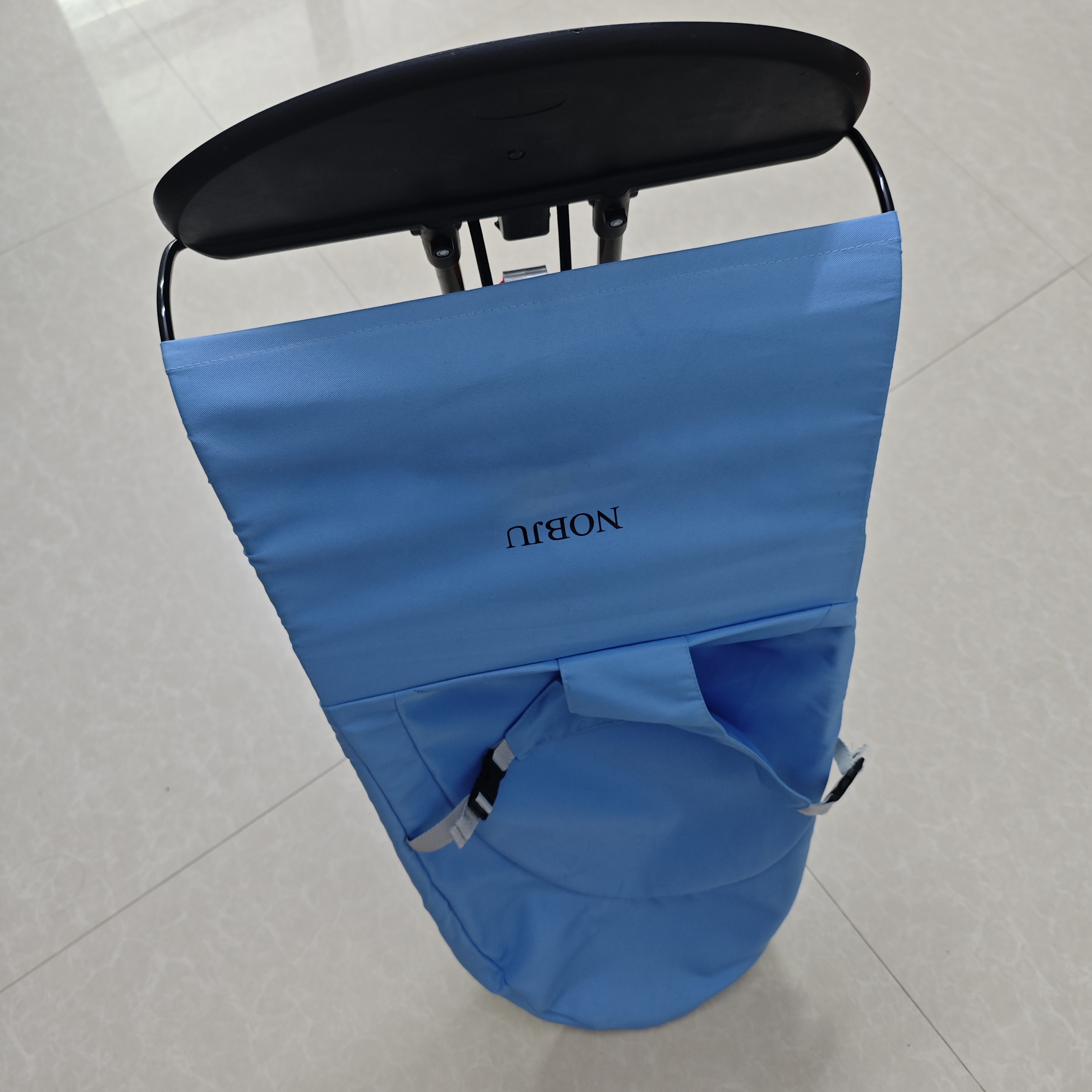 NOBJU Infant Cradles, 28×18×20in Adjustable Baby Rocking Bassinet, 3 Recline Modes (45°/33°/21°), Soft Polyester & Durable Plastic, for 1–24 Months, Blue or Black