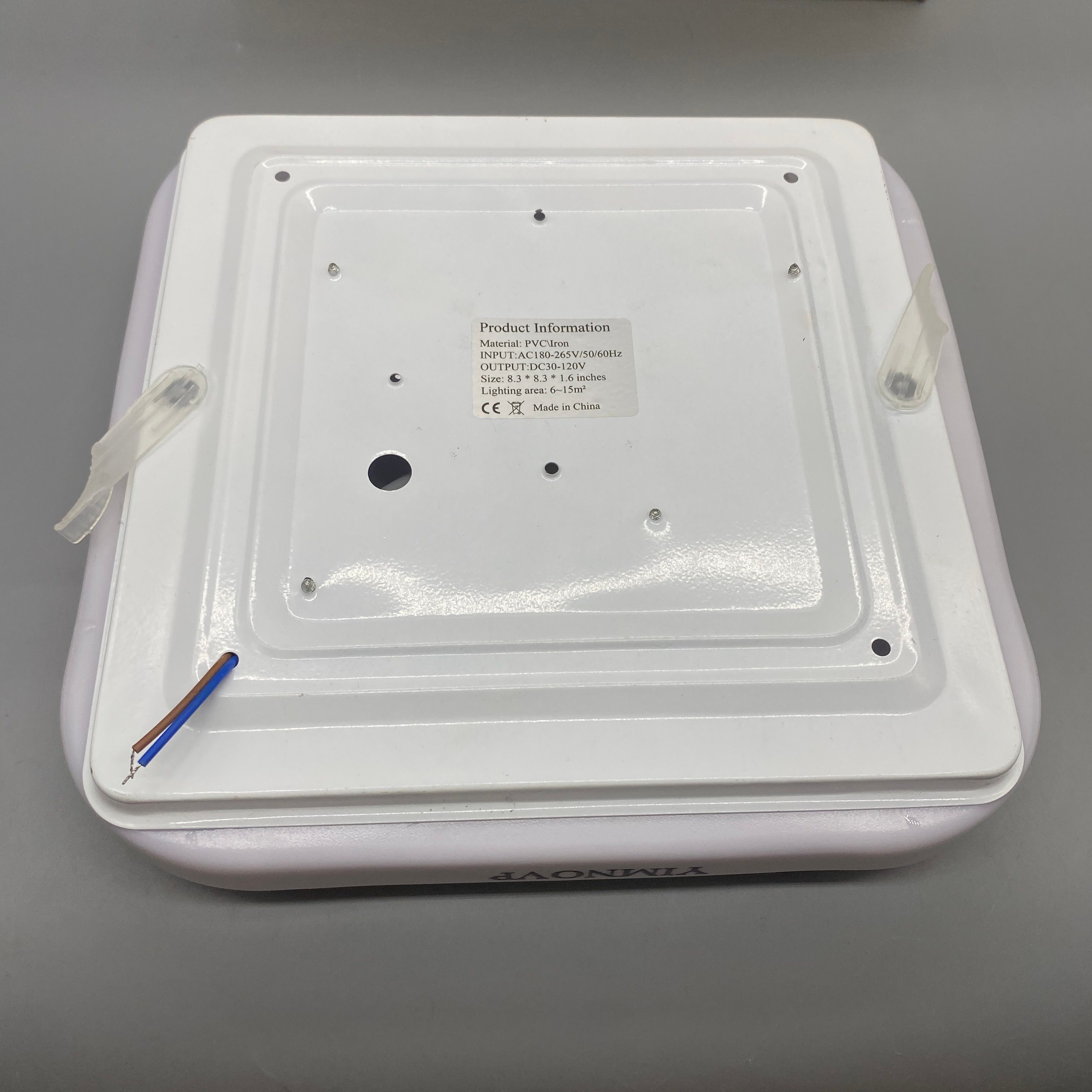 YIMNOVP White Square LED Ceiling Light, Aluminum Housing, Eye Protection, Energy-Saving Luminaires with Built-in Light Source