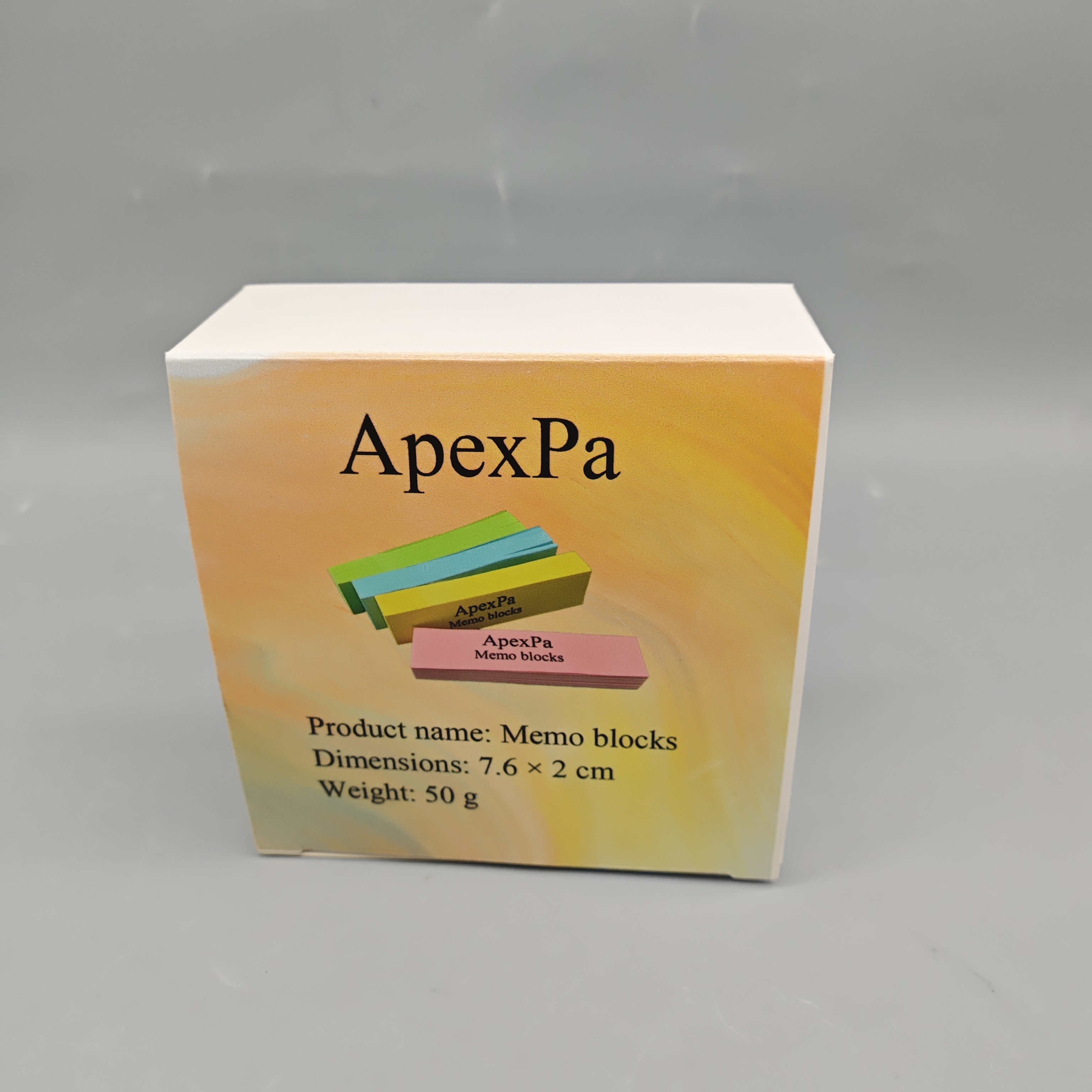 ApexPa Memo Blocks, 7.6x2cm Compact Sticky Note Pads, 50g Lightweight Design, Portable for Office, School, and Home Use