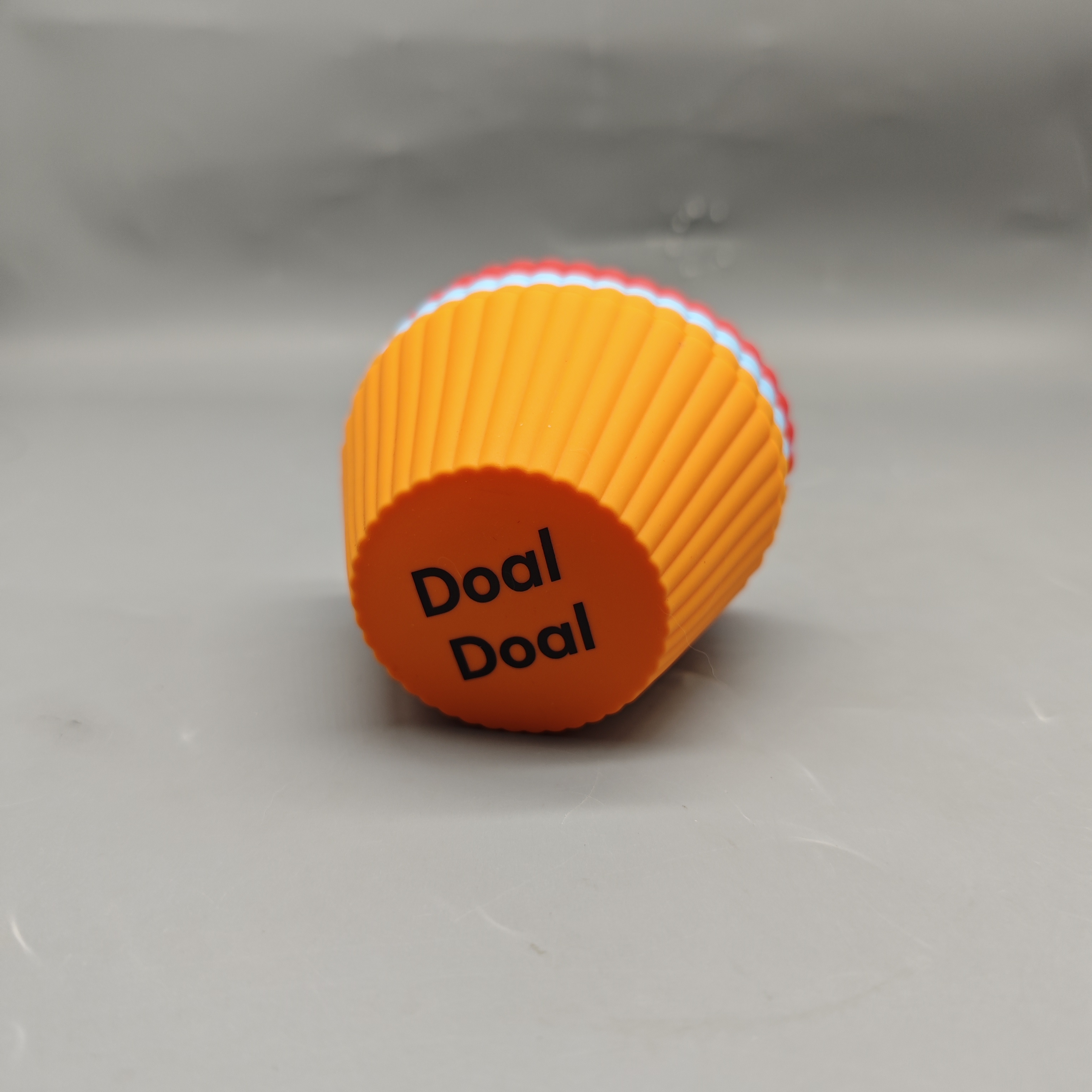 Doal Doal Pastry Molds, 6-Pack Food-Grade Silicone Baking Cups, Reusable Non-Toxic Molds in Red, Blue & Orange, 3.5×3.5×2in Easy-Clean Design