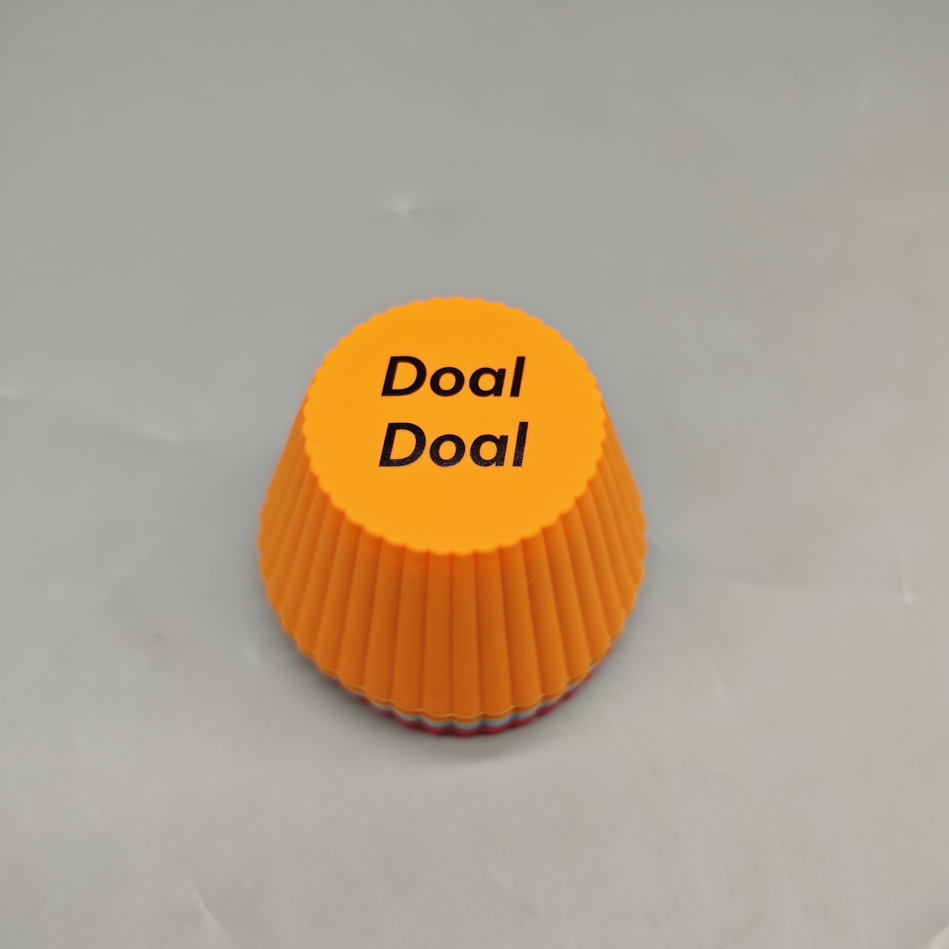 Doal Doal Pastry Molds, 6-Pack Food-Grade Silicone Baking Cups, Reusable Non-Toxic Molds in Red, Blue & Orange, 3.5×3.5×2in Easy-Clean Design