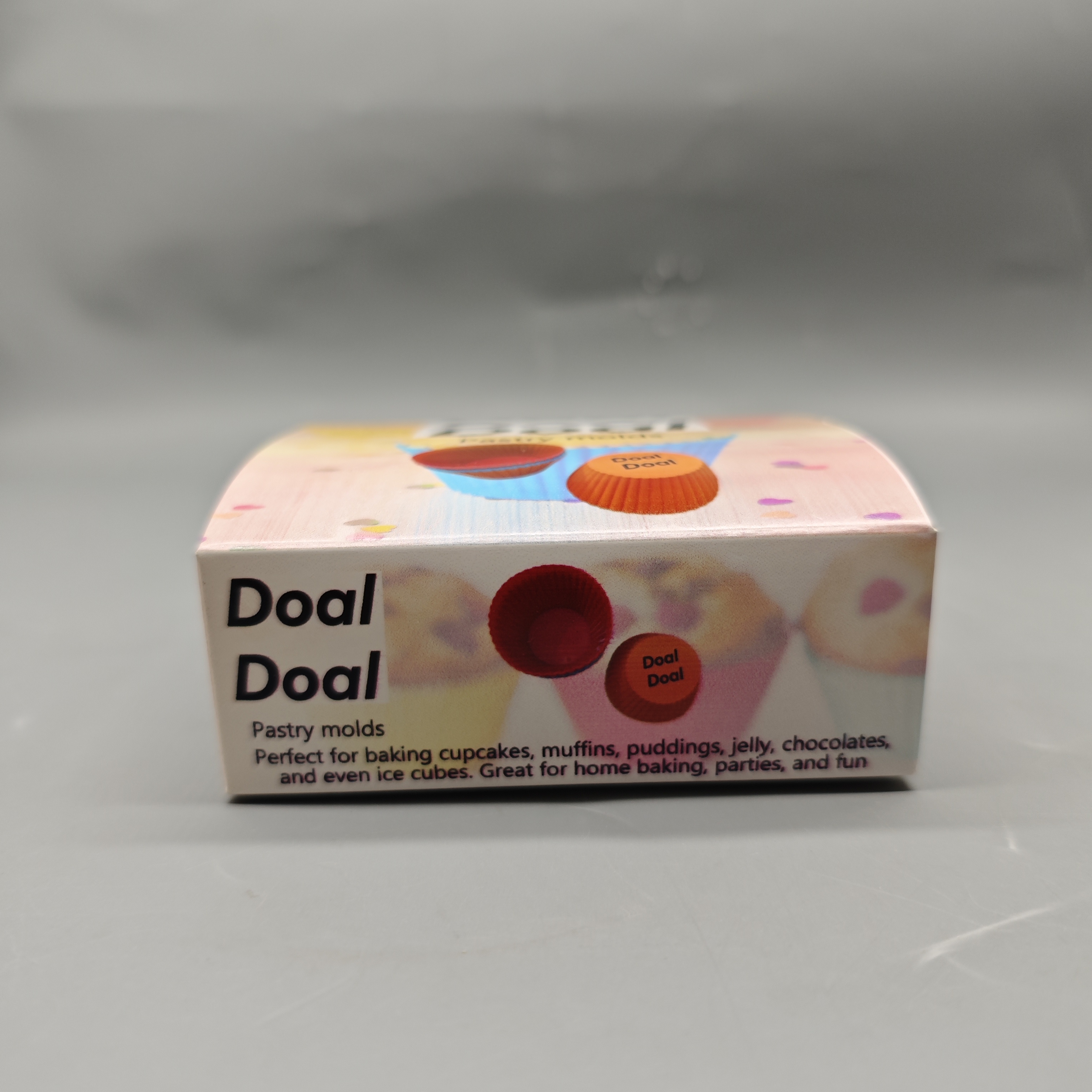 Doal Doal Pastry Molds, 6-Pack Food-Grade Silicone Baking Cups, Reusable Non-Toxic Molds in Red, Blue & Orange, 3.5×3.5×2in Easy-Clean Design