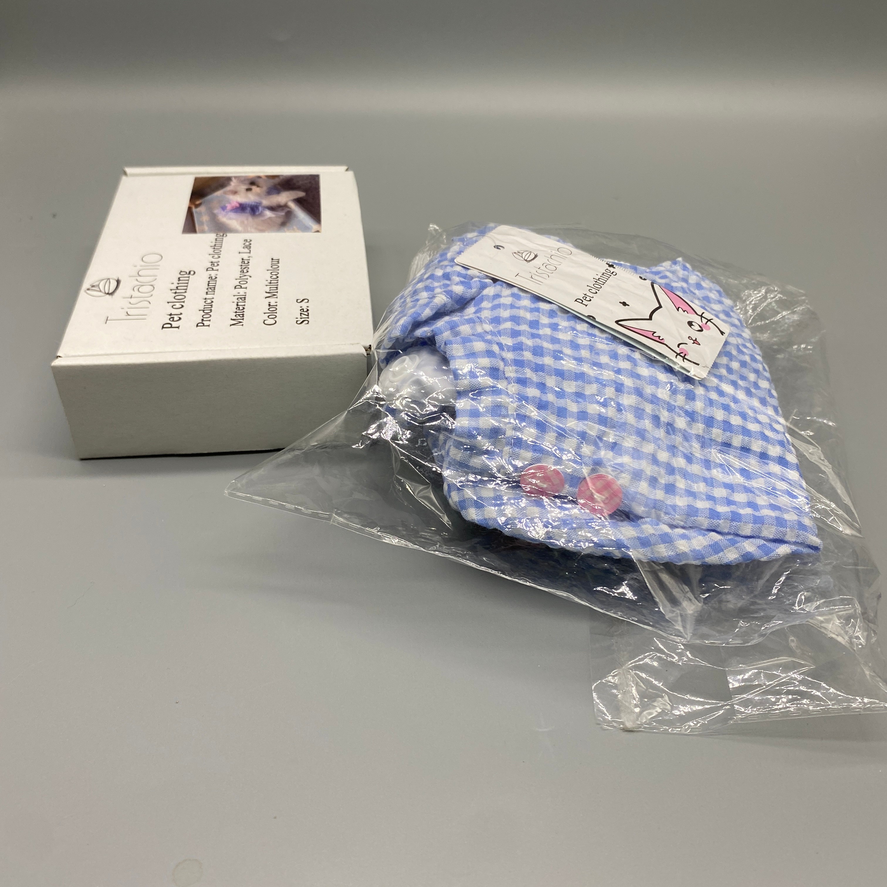 Tristachio Pet Clothing, Multicolor Polyester Lace Design, Size S