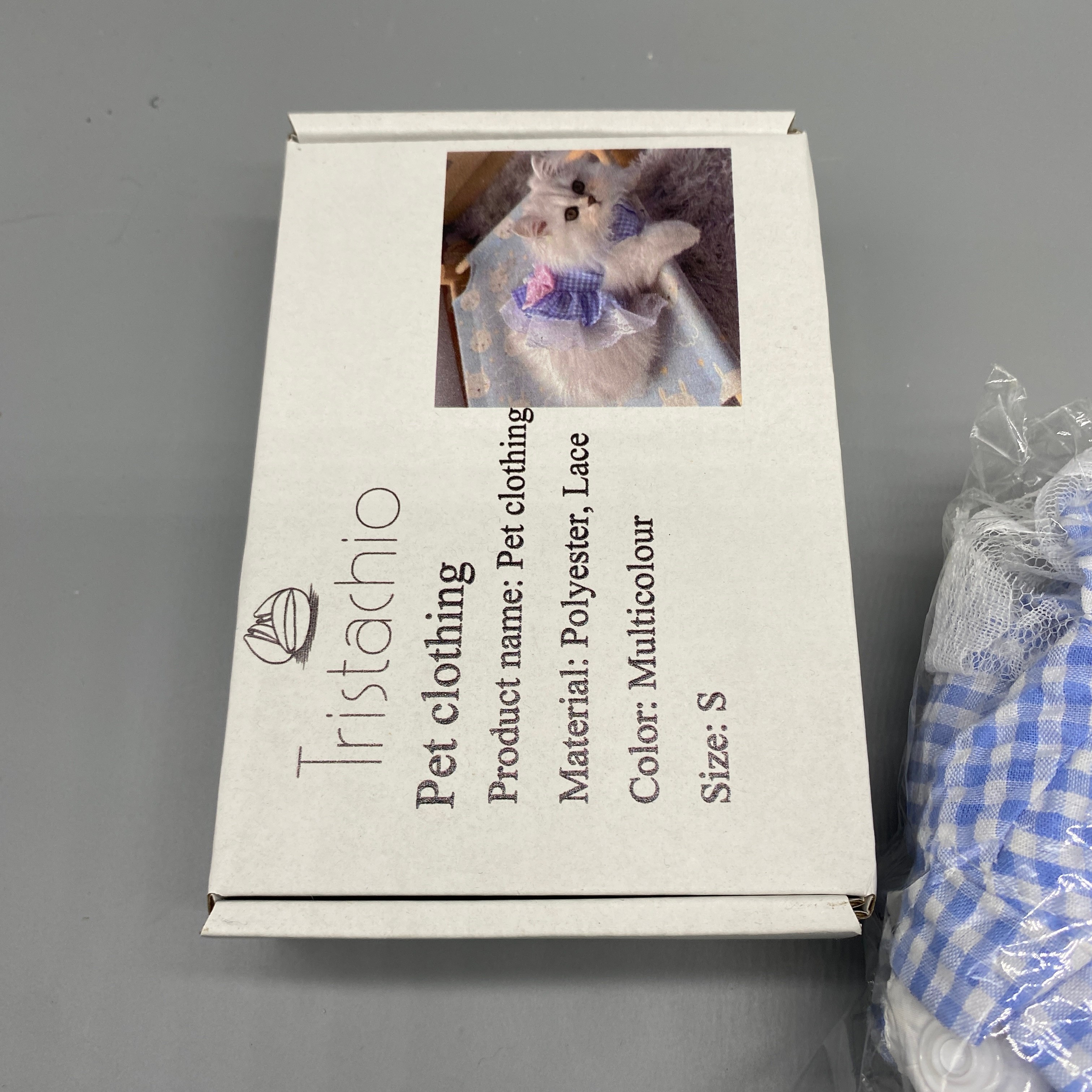 Tristachio Pet Clothing, Multicolor Polyester Lace Design, Size S