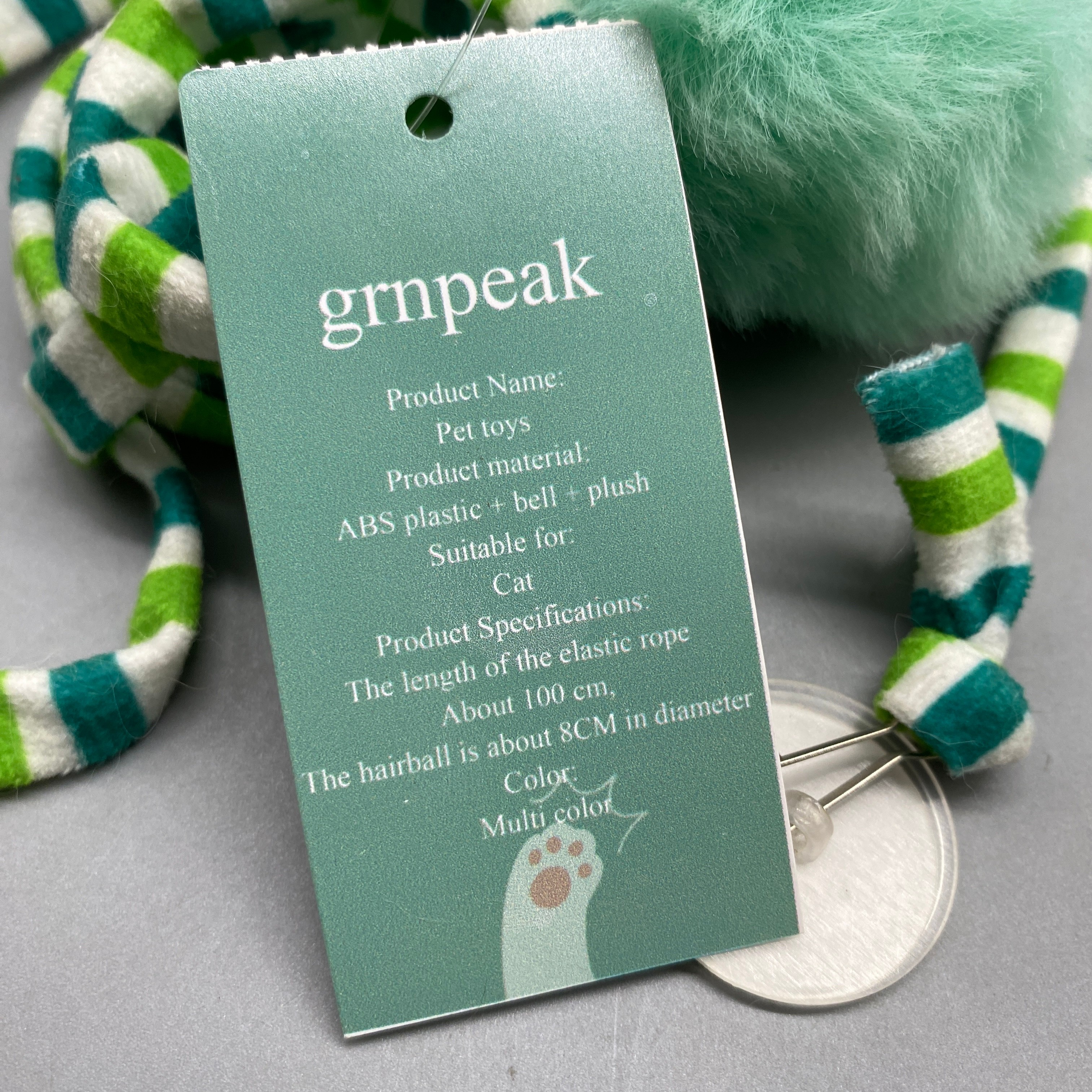 Grnpeak Pet Toys – Interactive and Durable Toys for Cats ABS Plastic, Bell, Plush Hairball – Fun and Engaging Playtime for Your Feline Friend