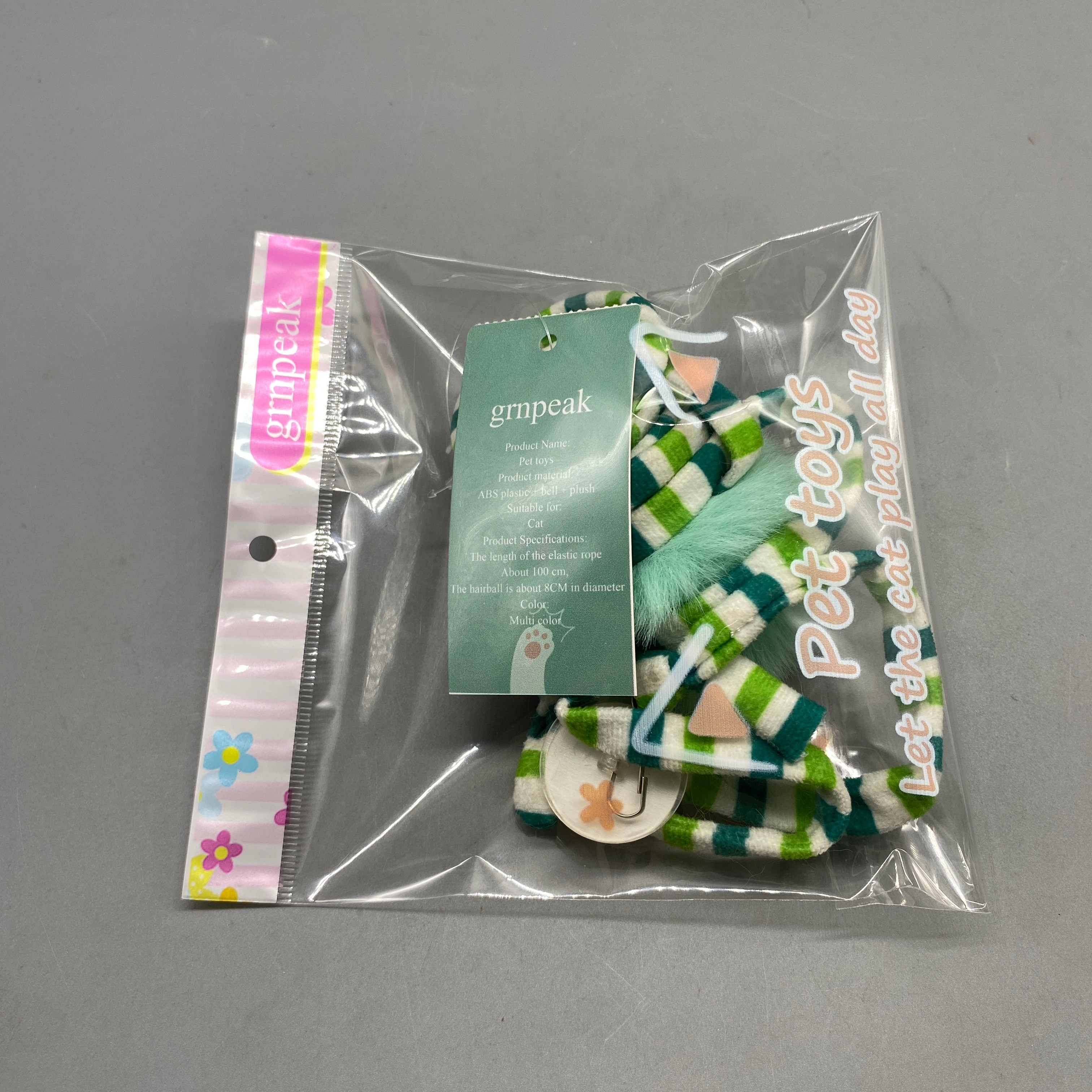 Grnpeak Pet Toys – Interactive and Durable Toys for Cats ABS Plastic, Bell, Plush Hairball – Fun and Engaging Playtime for Your Feline Friend