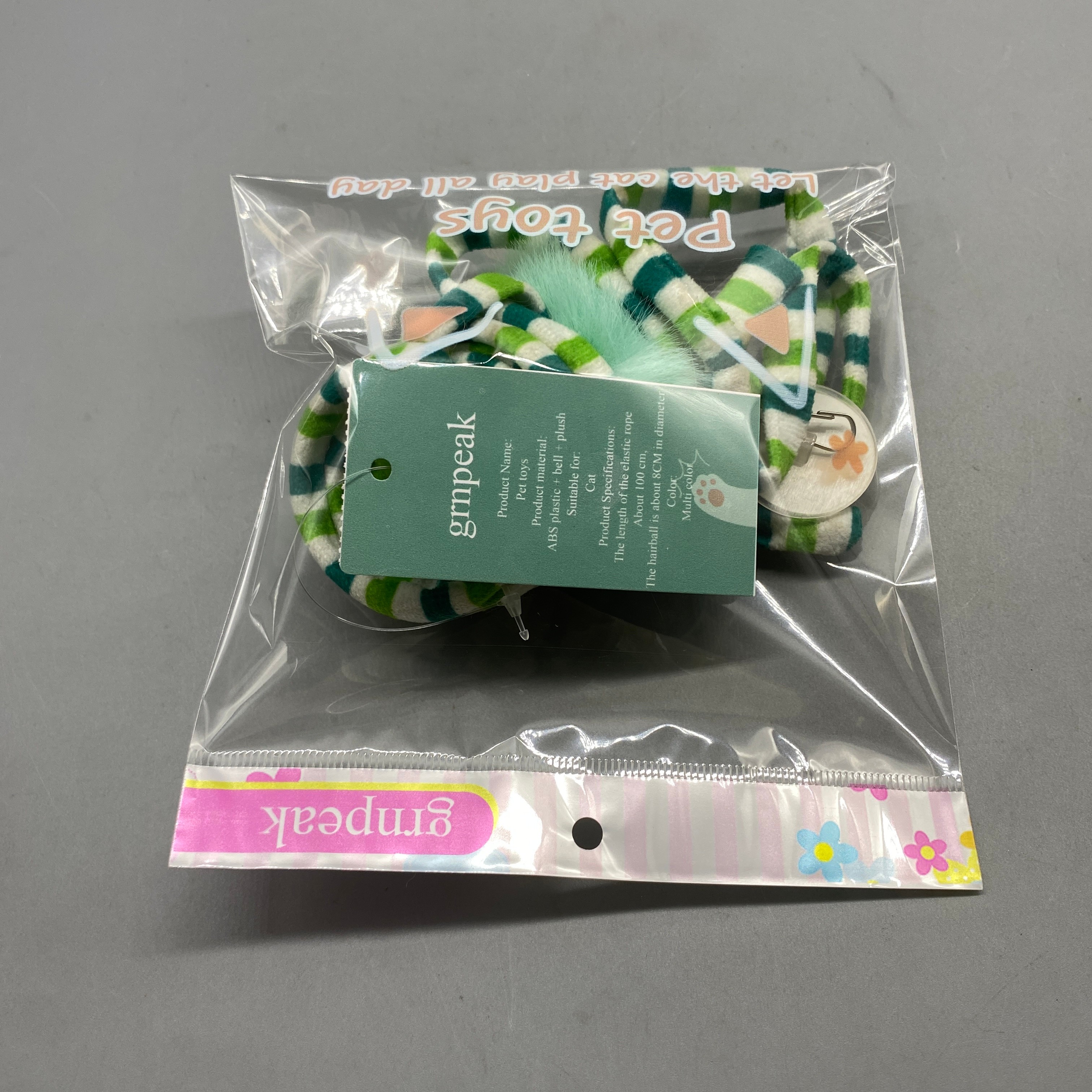 Grnpeak Pet Toys – Interactive and Durable Toys for Cats ABS Plastic, Bell, Plush Hairball – Fun and Engaging Playtime for Your Feline Friend