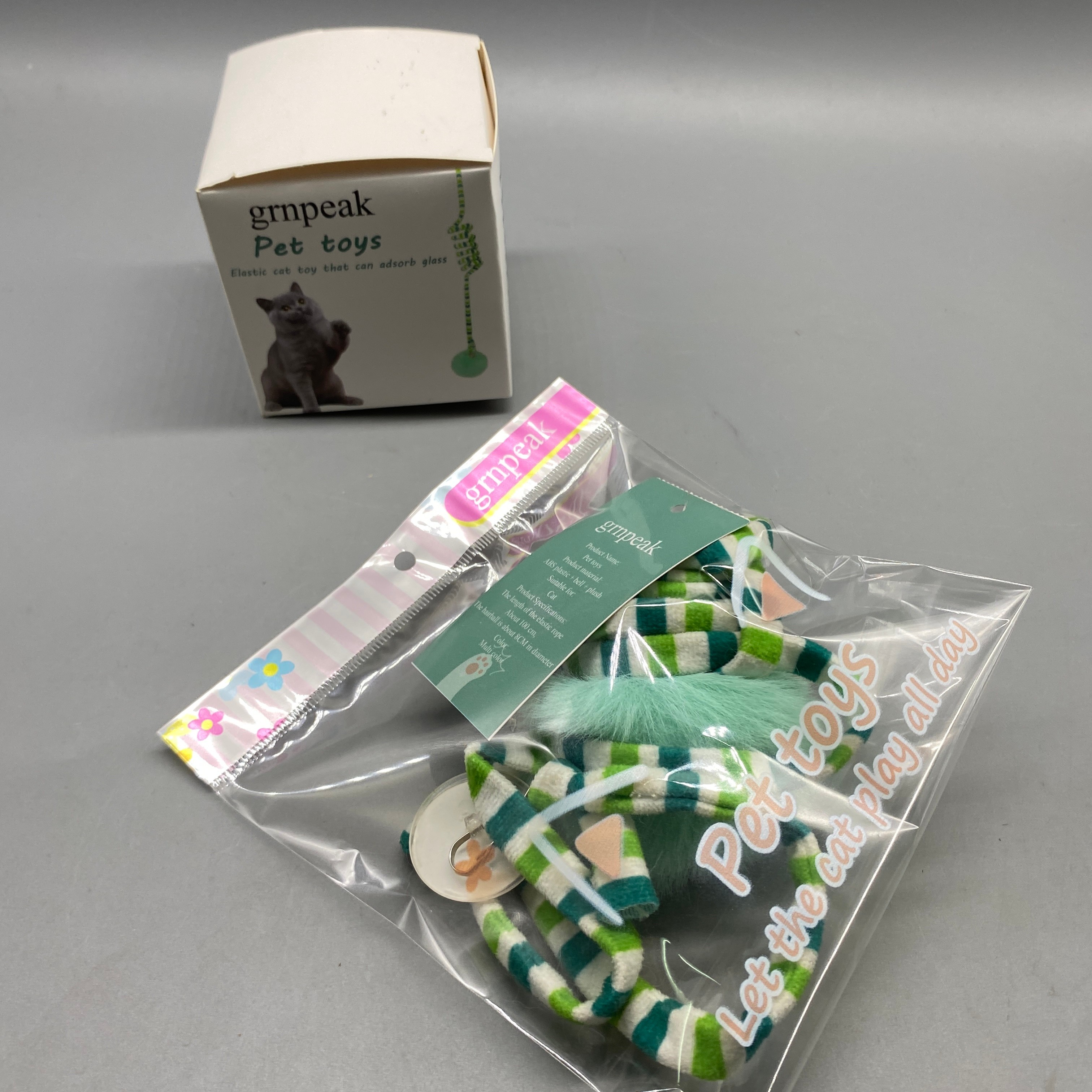 Grnpeak Pet Toys – Interactive and Durable Toys for Cats ABS Plastic, Bell, Plush Hairball – Fun and Engaging Playtime for Your Feline Friend