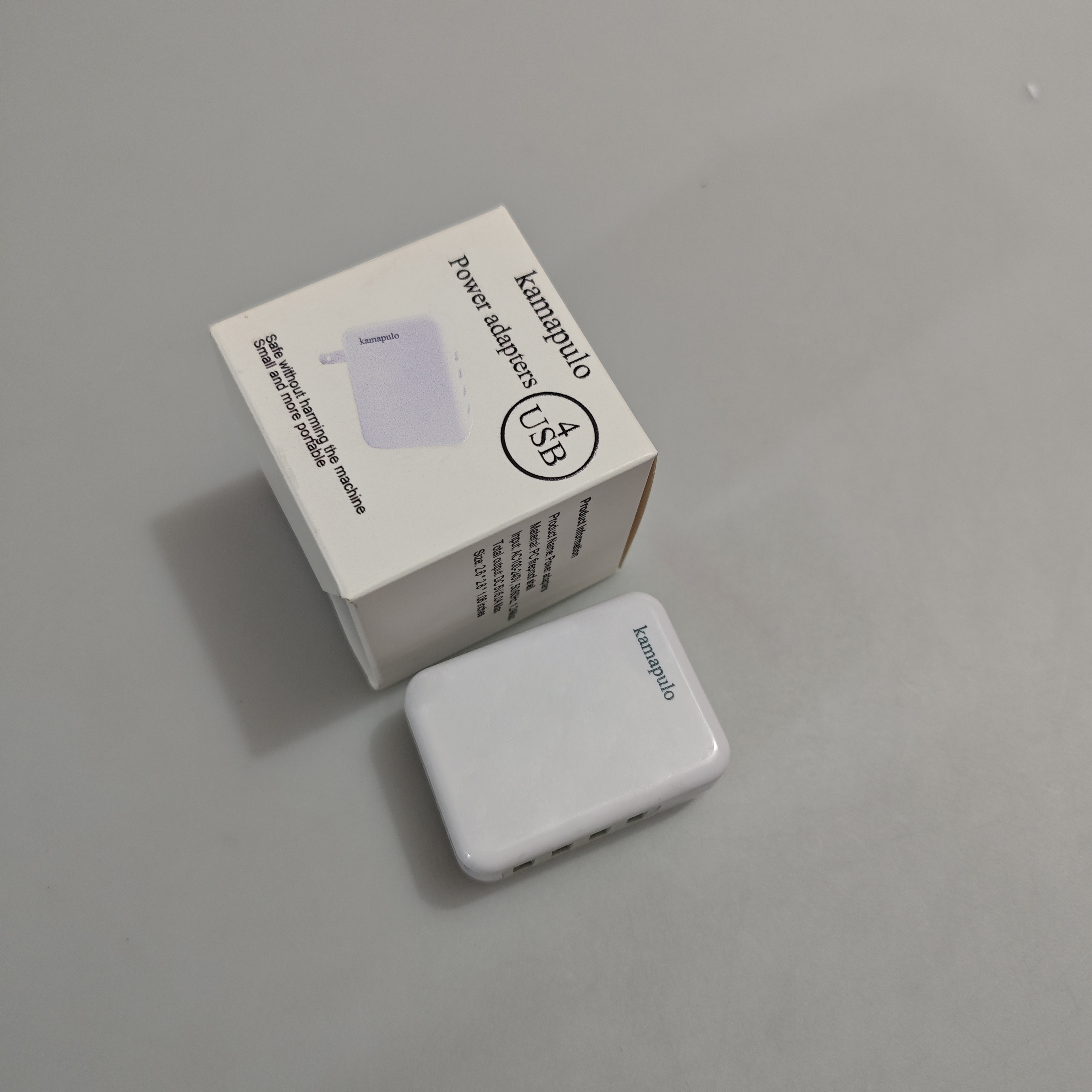 Kamapulo Power Adapters - 4-Port USB Charger with Foldable Plug for Travel-Friendly Charging