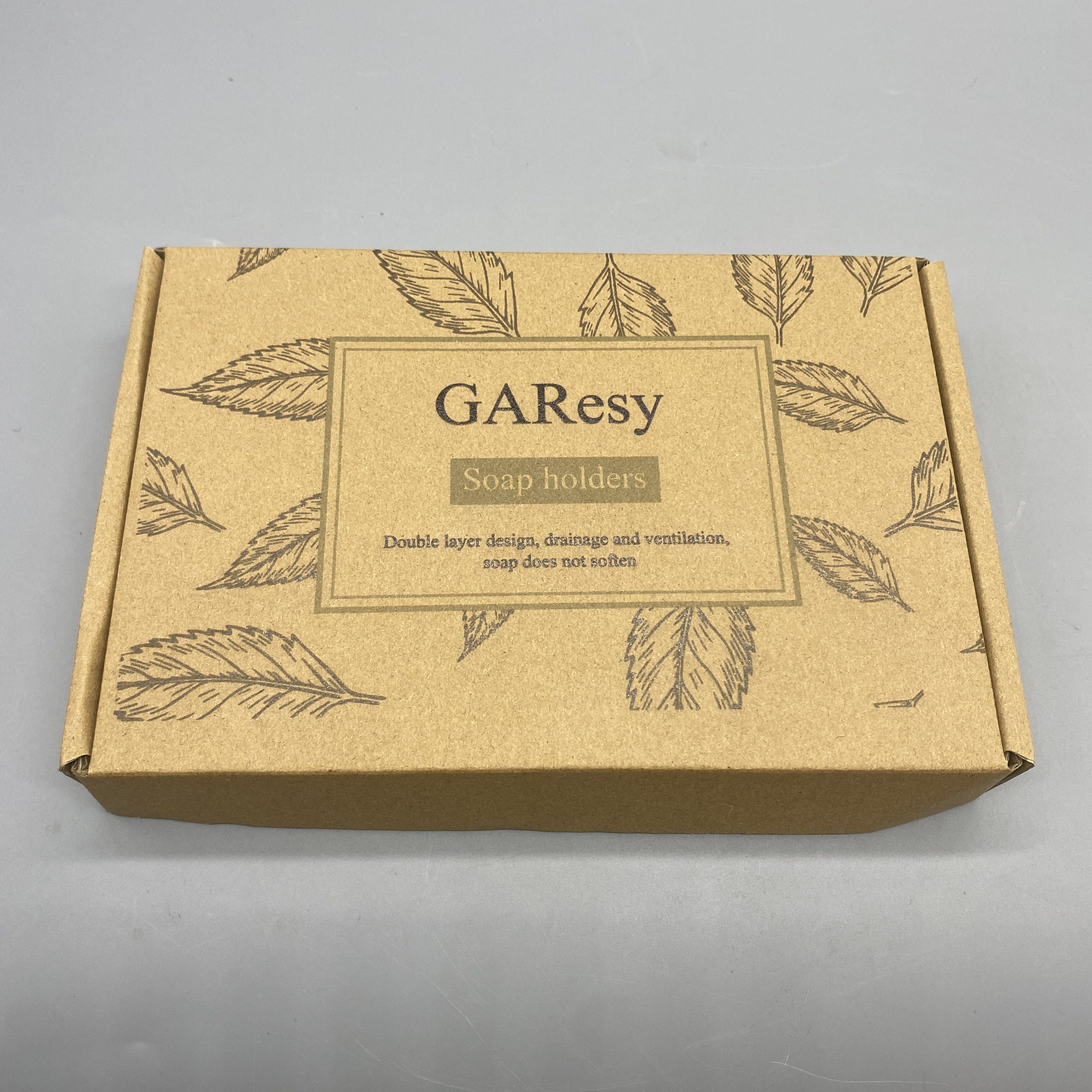 GAResy Soap Holders, Dual-Layer Design, Drainage Ventilation, Non-Slip, Green, 10.7×7.7×2.5cm, PP Material, 58g