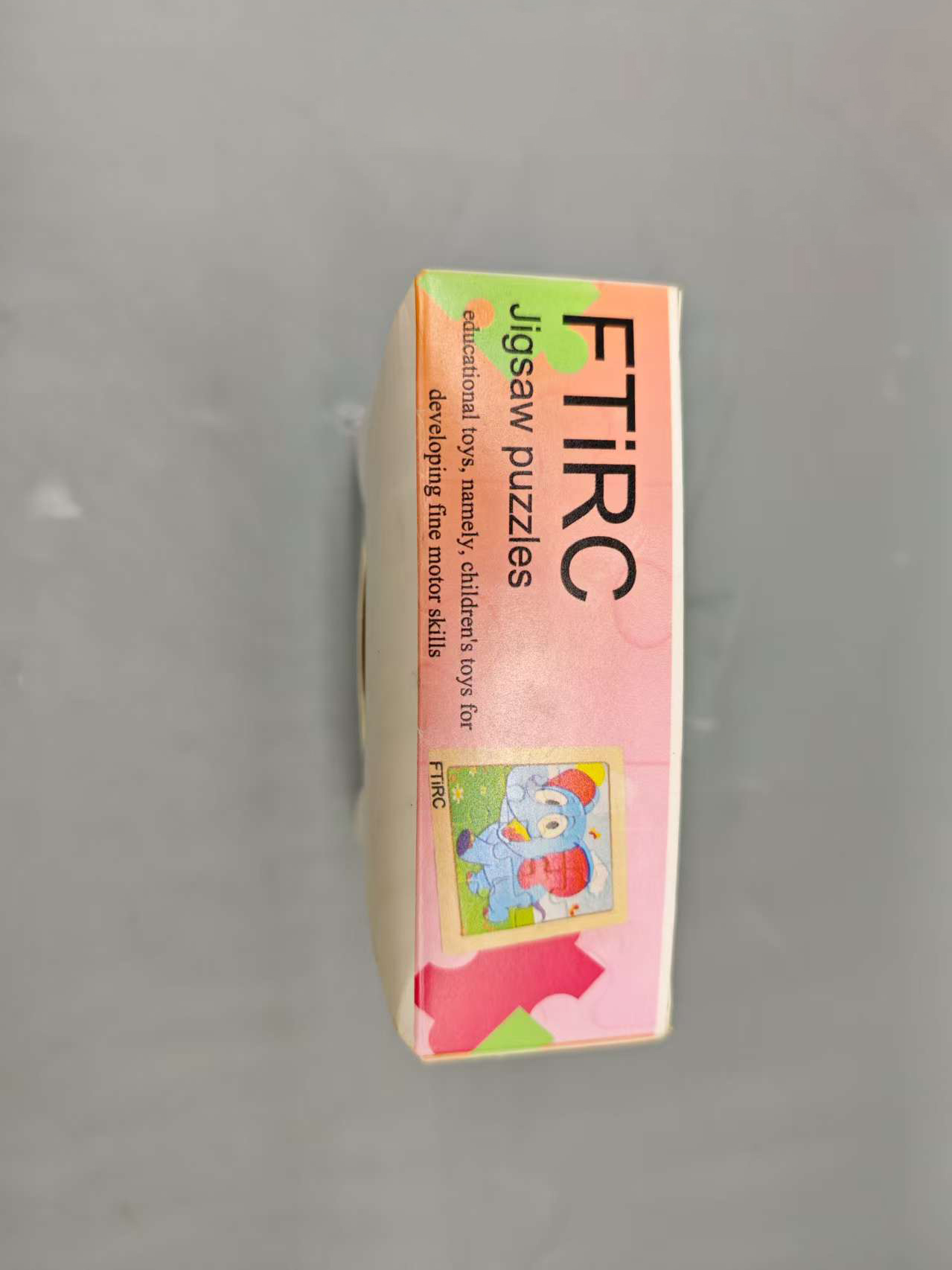 FTiRC Jigsaw puzzles, Wooden Jigsaw Puzzle for Kids, Educational Toy to Develop Fine Motor Skills, Suitable for Ages 3-6, Single Piece, Compact 10×10×0.6cm