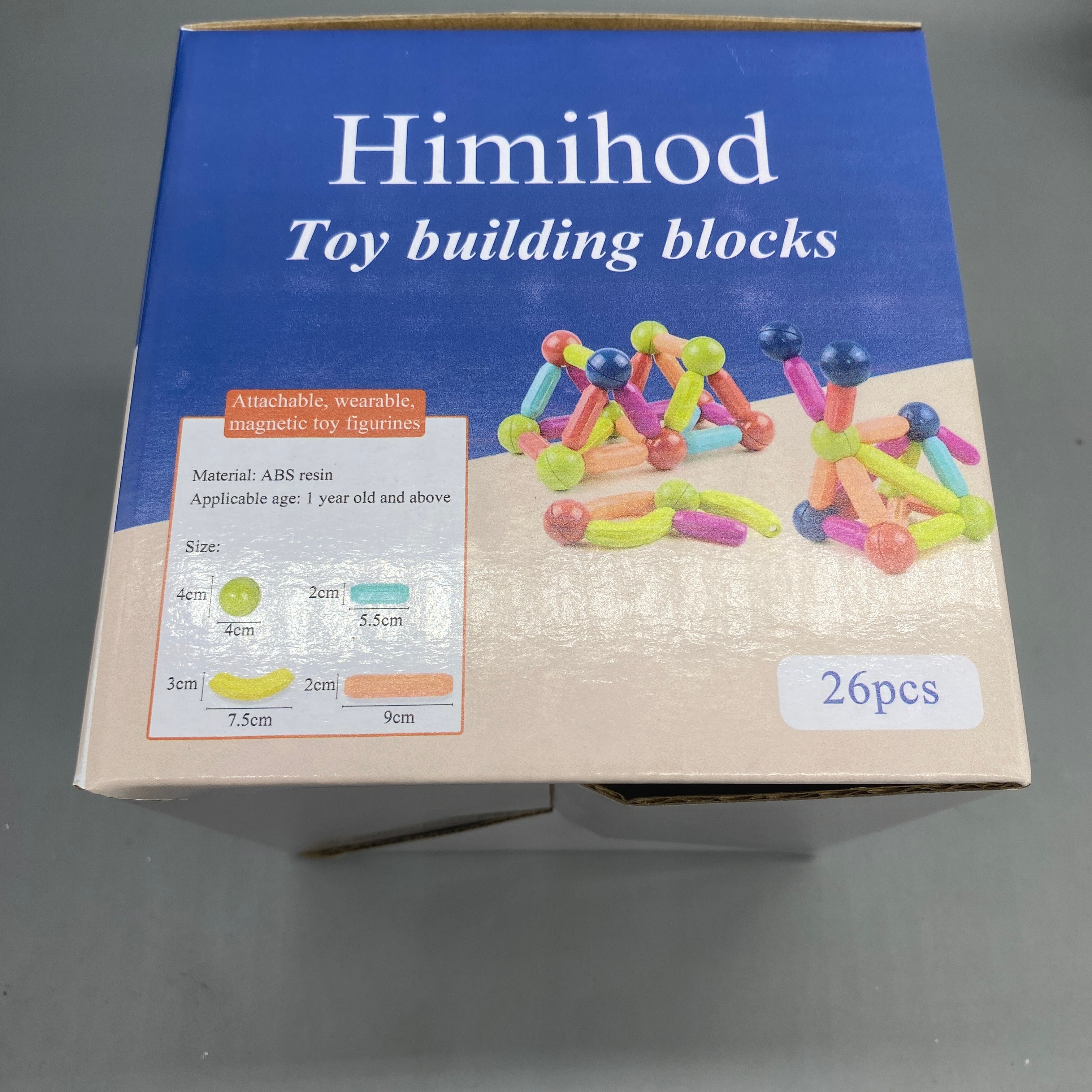 Himihod Toy Building Blocks, ABS Resin, Multicolored Set with Balls & Strips, Safe & Educational, Encourages Creativity and Motor Skills