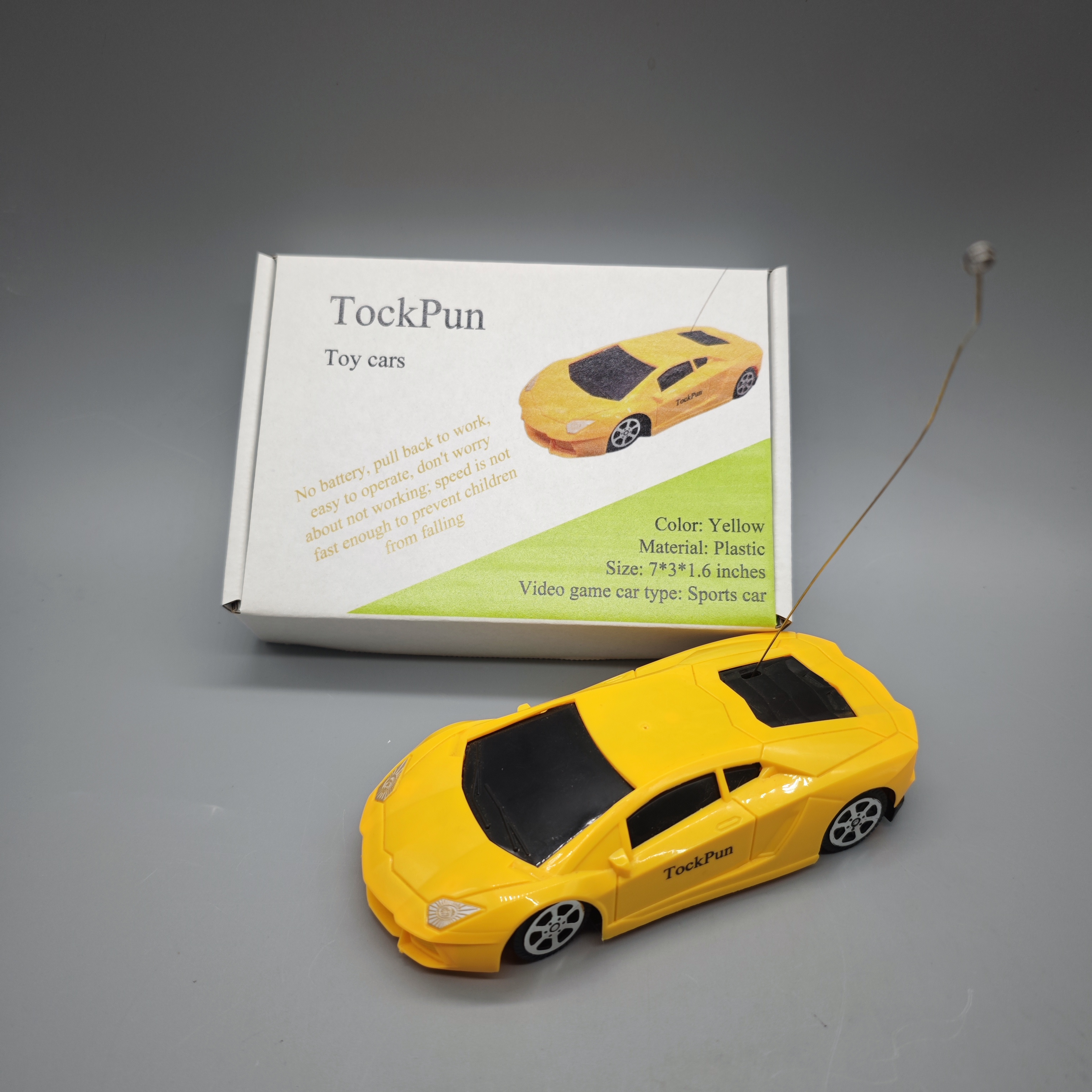 TockPun Toy Car - Plastic Racing Car, 7x3x1.6 inches, Video Game Inspired Sports Car