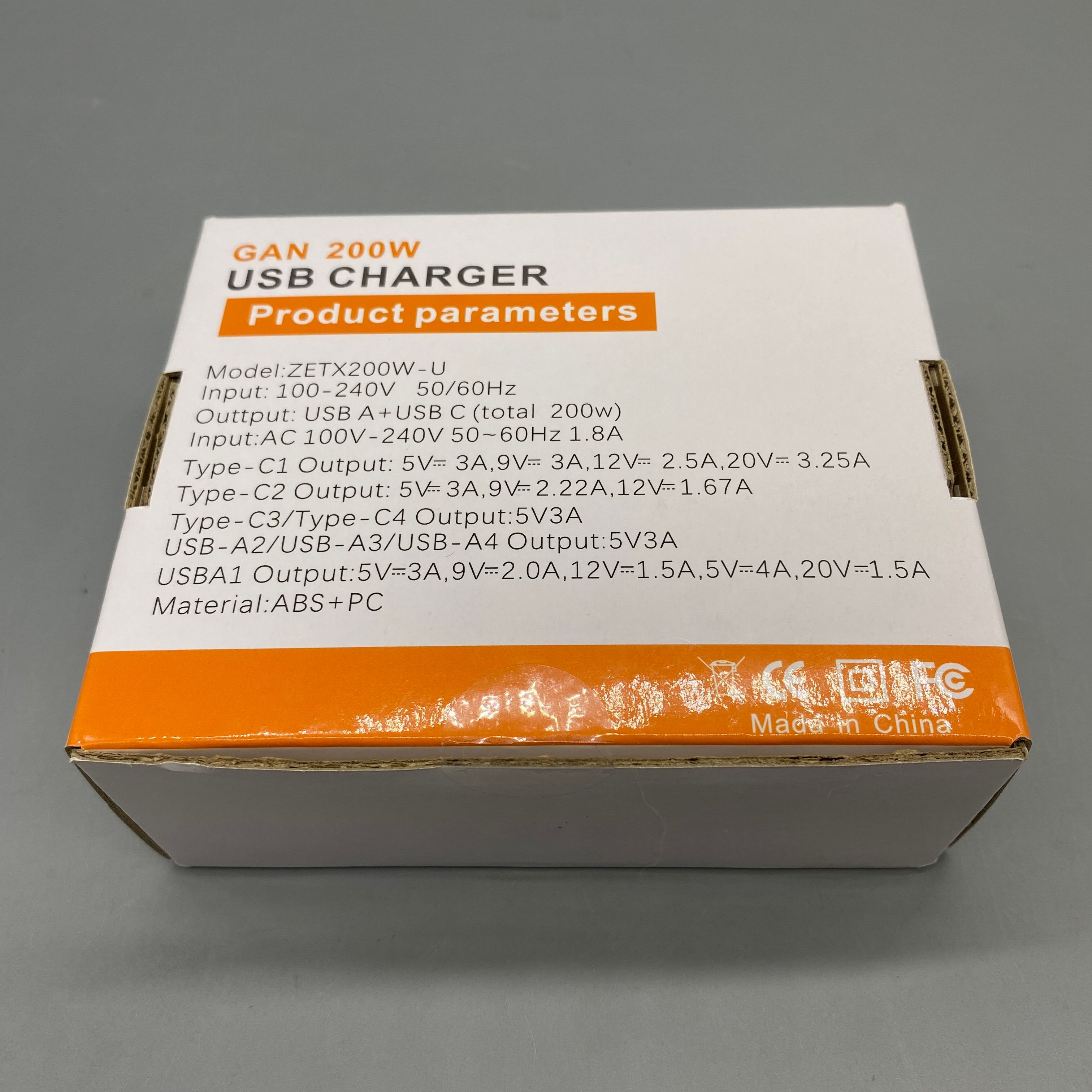 USB Charger with 4 PD & 4 QC Ports, Fast Charging for USB-A & USB-C Devices, 100-240V Input, Compatible with Laptops, Smartphones, Tablets – ABS+PC Material