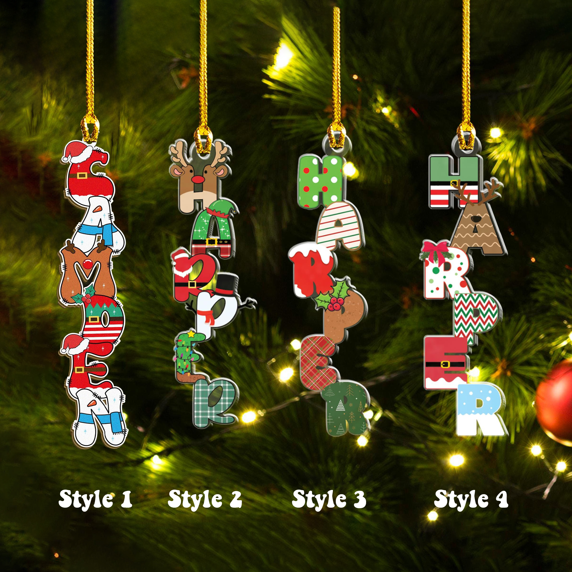  Personalized Christmas Name Ornament 2025, Custom Christmas Tag, Stocking Tag, Custom Reindeer Name Ornament 🎄Free Personalization🎄