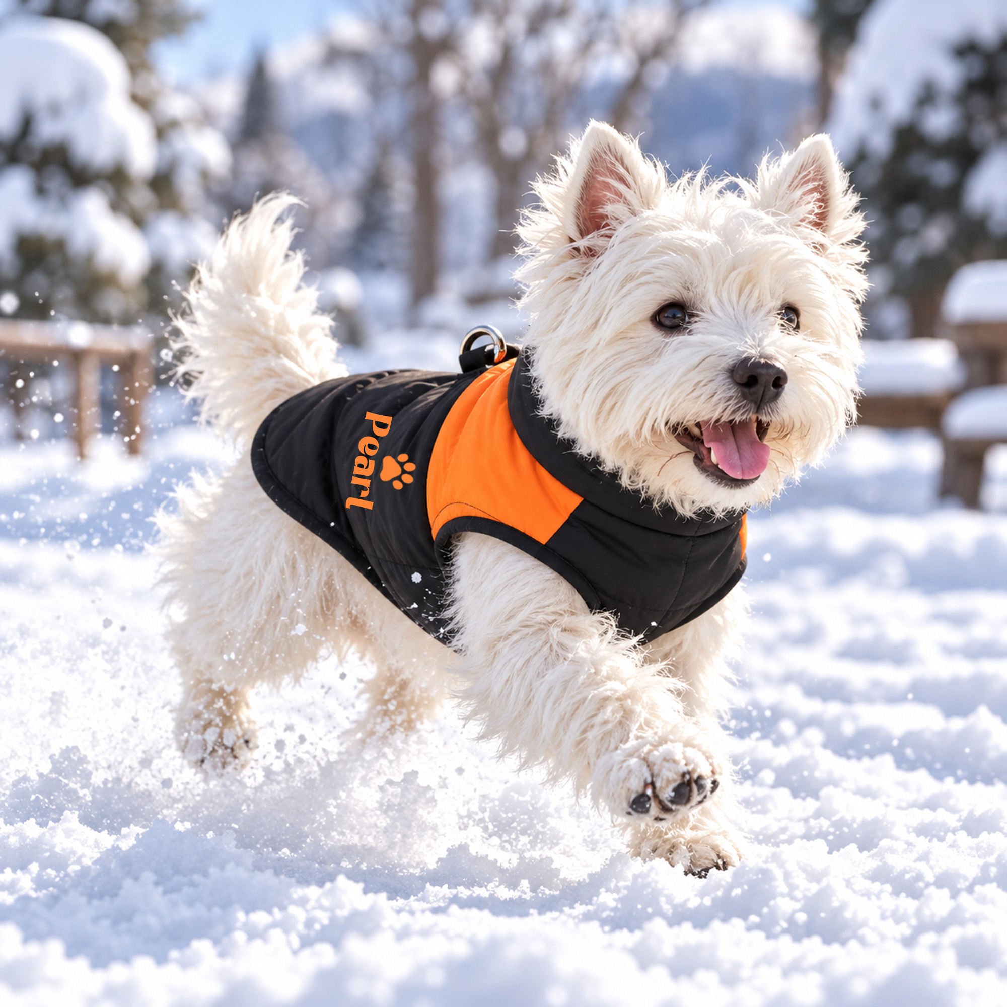 Personalized Pets Large Size Warm Puffer Vest