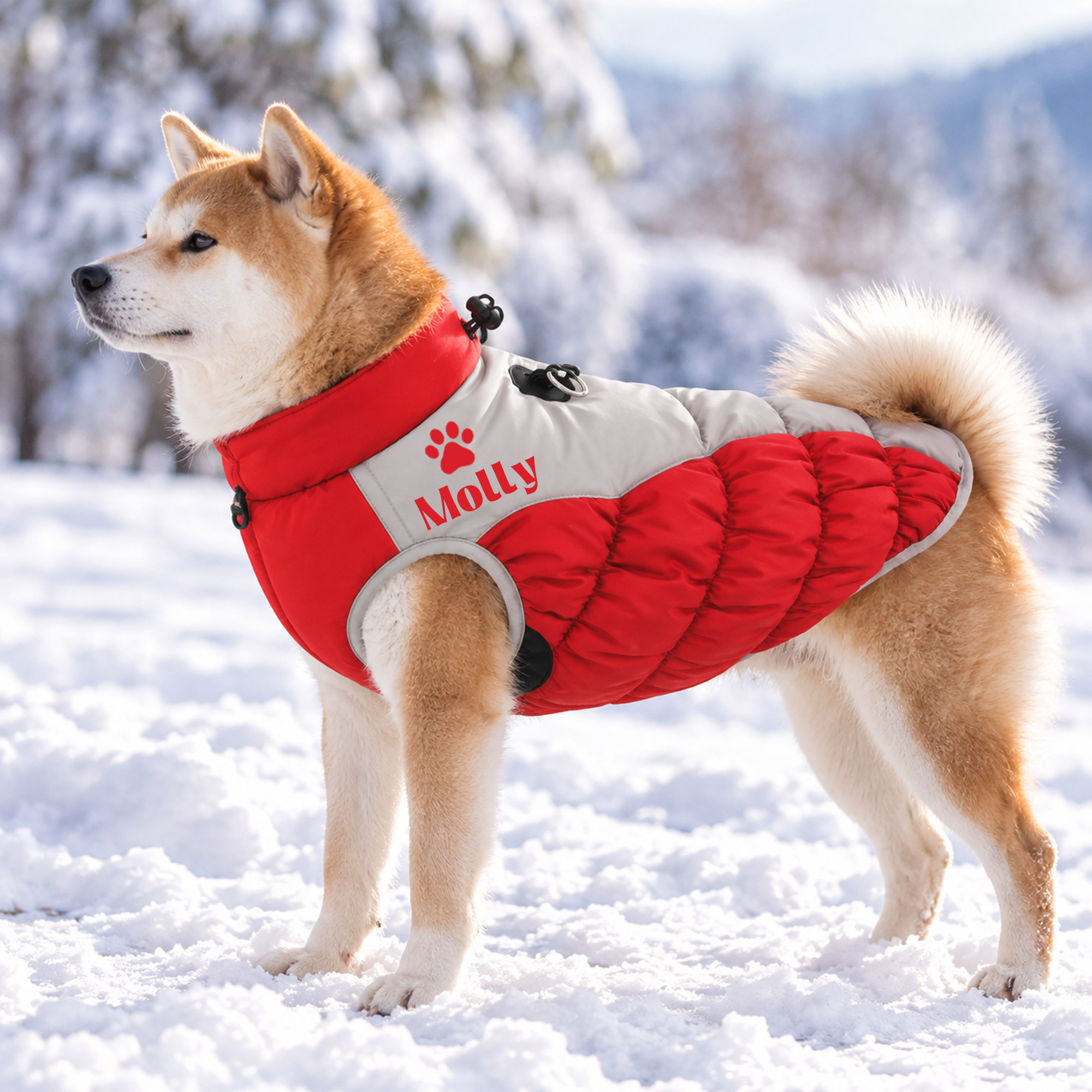 Personalized Custom Pet Name Large Size Winter Warm Puffer Vest 
