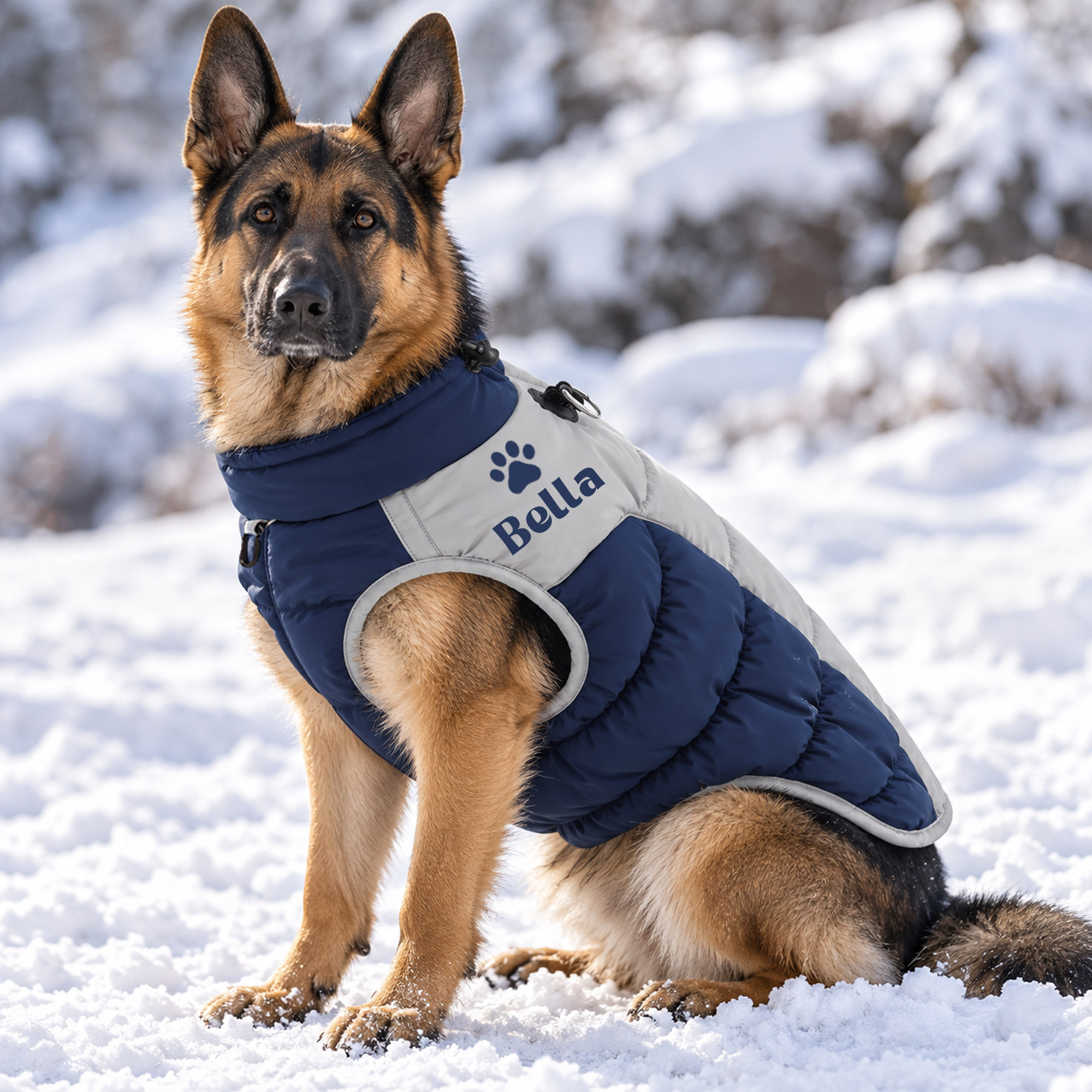 Personalized Custom Pet Name Large Size Winter Warm Puffer Vest 